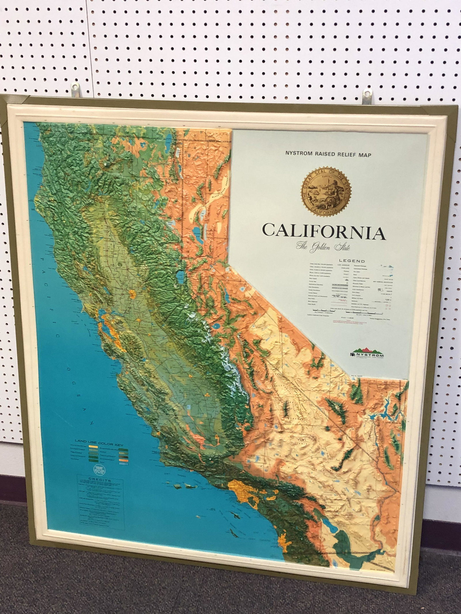 Vtg Nystrom CA Raised Relief Map - Map No.5NR105 , 41'' (1 of 5)