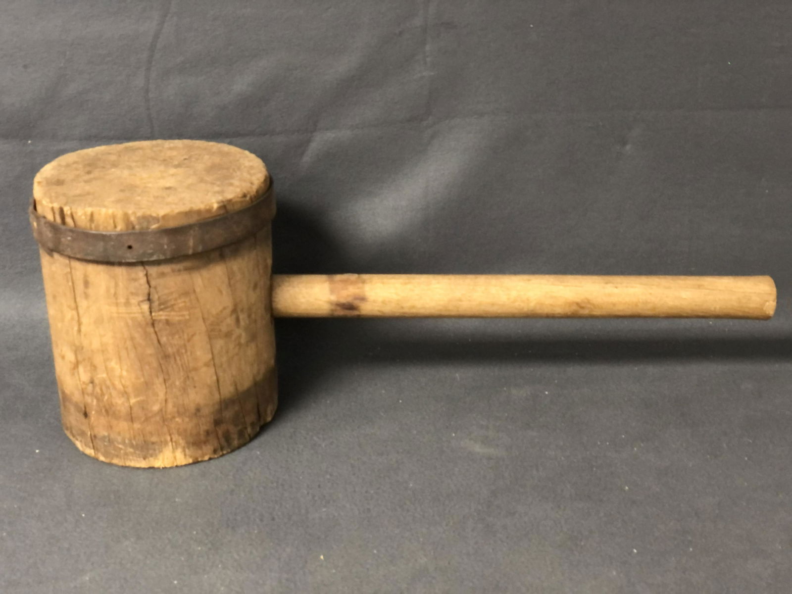Large Primitive Wooden Mallet - 26'' Length , Mallet (1 of 2)