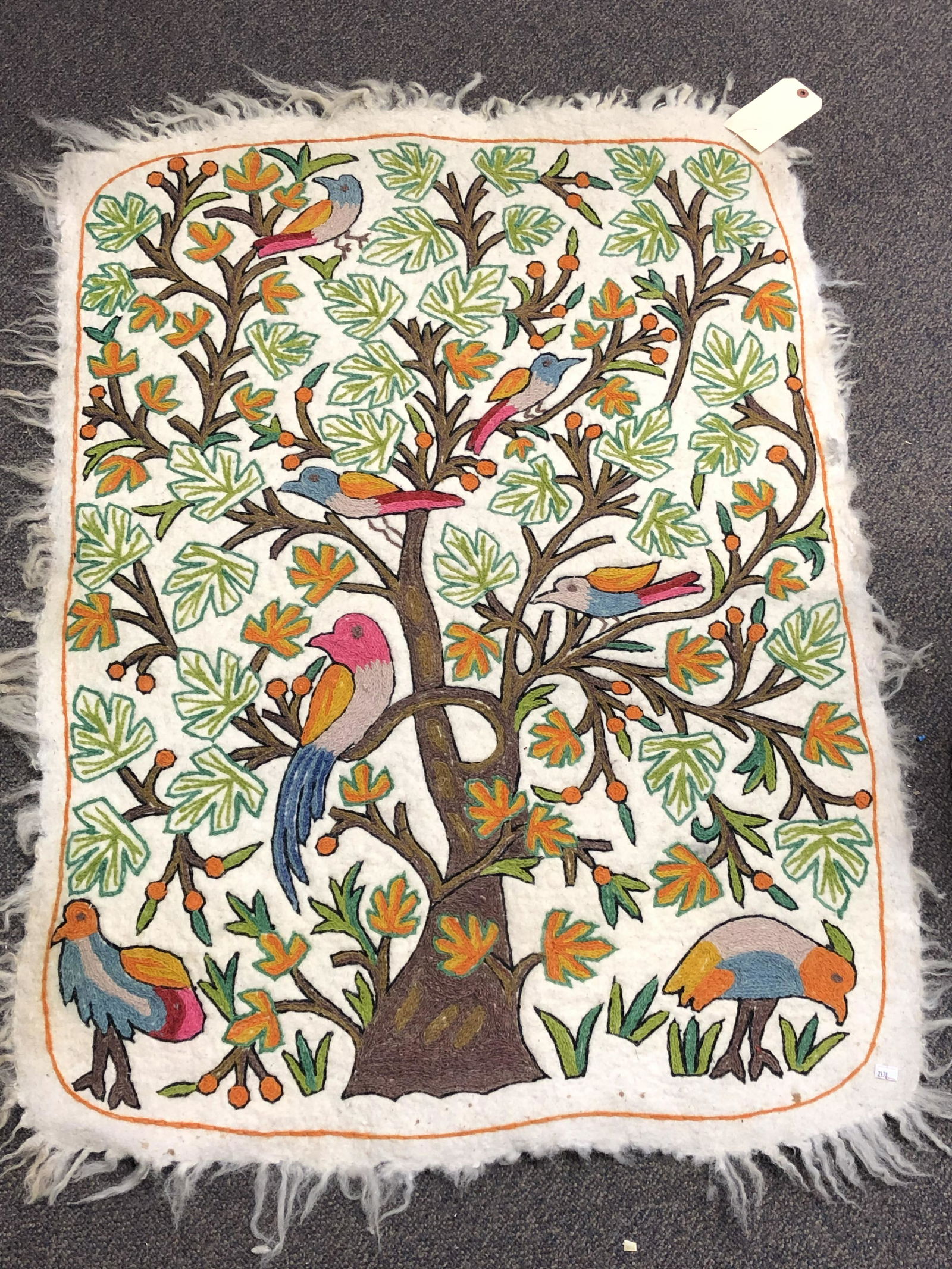 1970s Hand Stitched Tapestry of Birds /Trees - Pick Up (1 of 3)