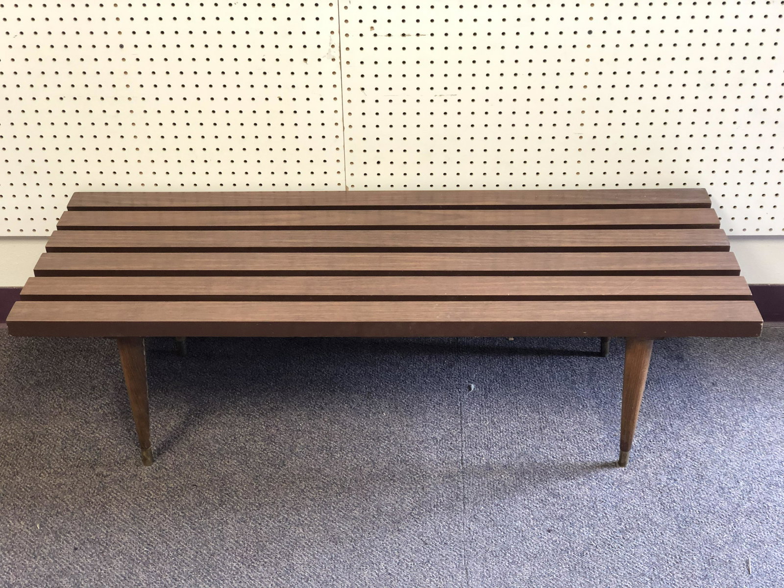 MCM Slatted Bench / Table, 47.75'' x 17.75'' x 13.5'' - (1 of 3)