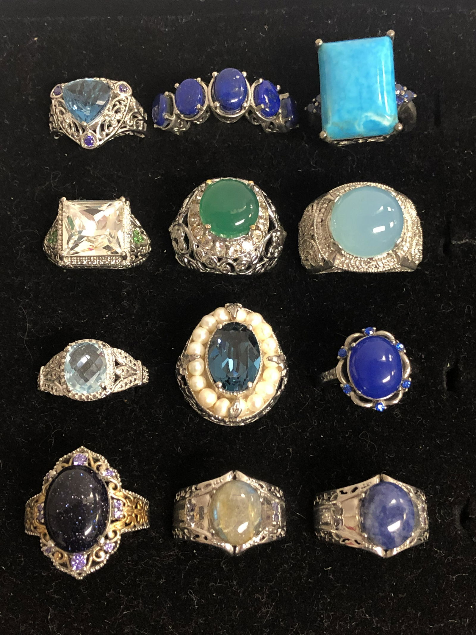 (12)KARIS Fashion Rings in Asst Styles,Stones - Sz 7 / (1 of 3)