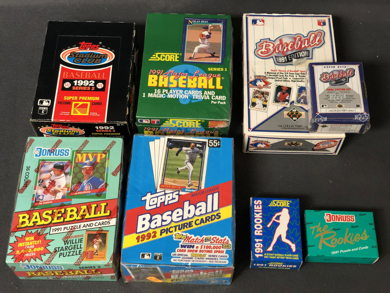 Asst Baseball Trading Cards, Some Factory Sealed - (1 of 1)