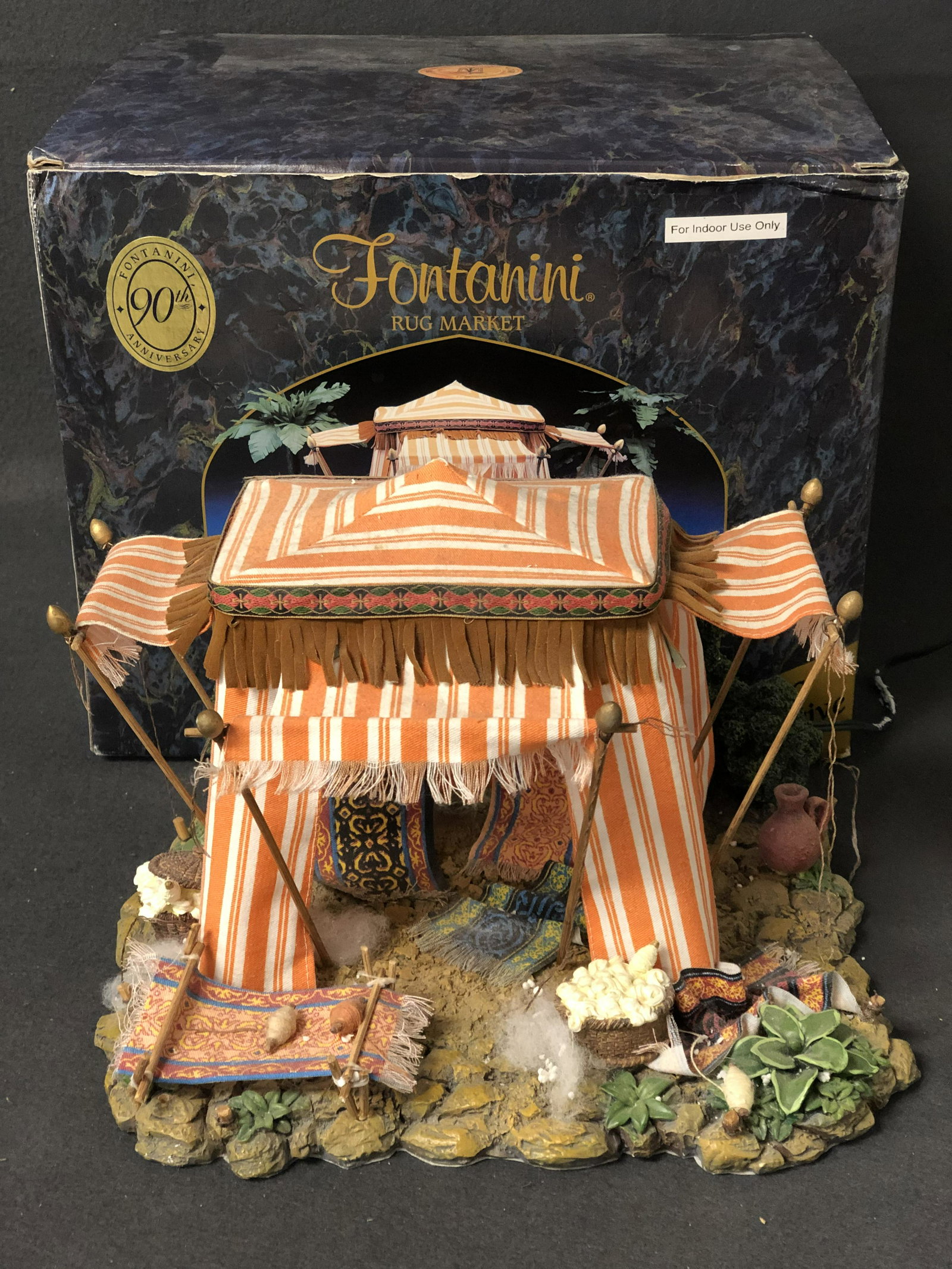 Fontanini Nativity Rug Market, Original Box - #98513: Fontanini Nativity Rug Market, Original Box - #98513 Lighted, Made for 5'' Figures