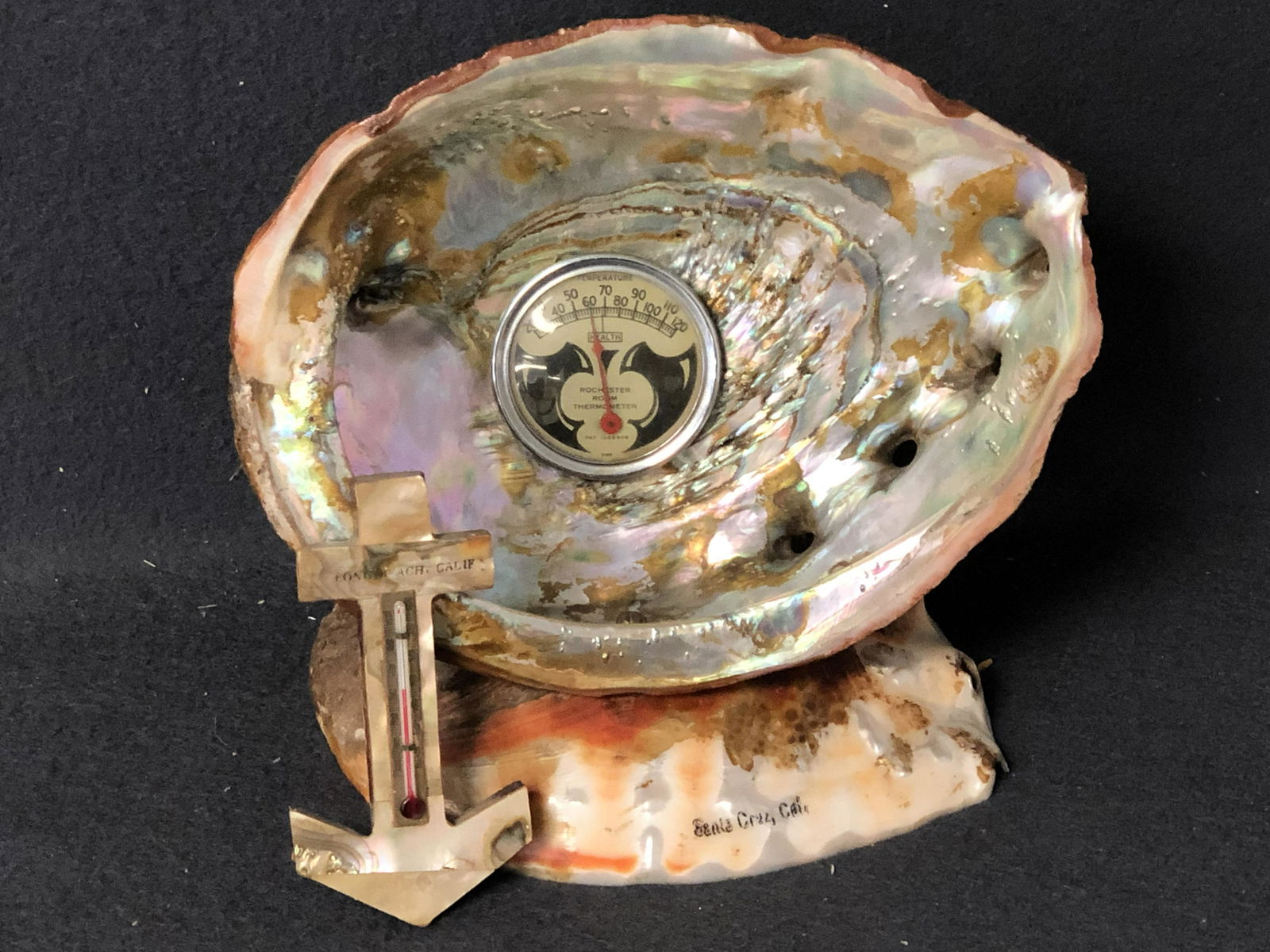 Vtg Abalone Thermometers Santa Cruz, CA - Shell &: Vtg Abalone Thermometers Santa Cruz, CA - Shell & Anchor Design