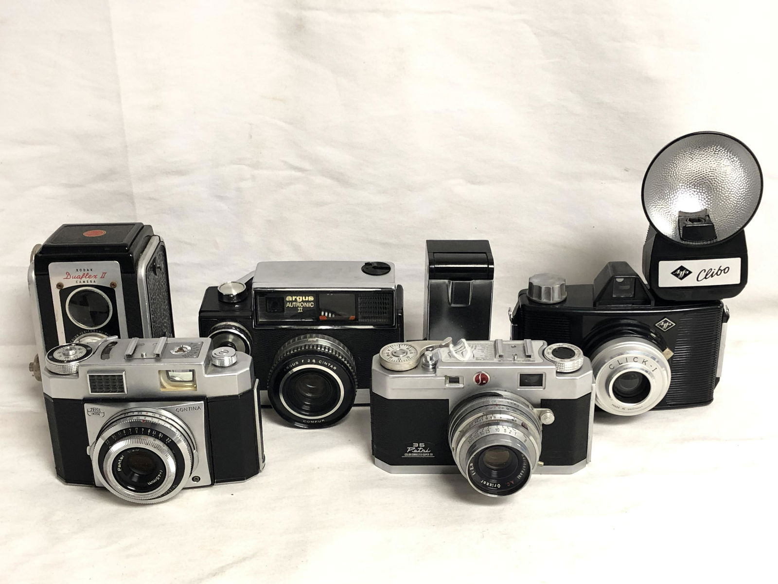 (5)Asst Vintage 35mm Cameras - Petri 35 Rangefinder, (1 of 8)