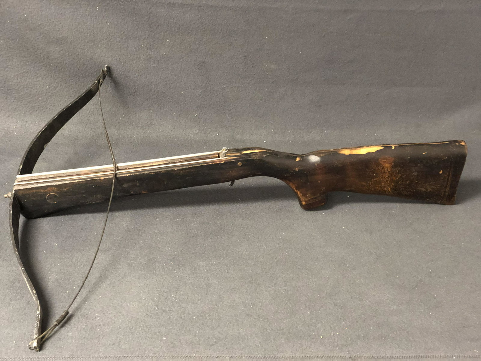 Vintage Wooden CrossBow, 29'' x 29.5'' - Needs Work -: Vintage Wooden CrossBow, 29'' x 29.5'' - Needs Work -