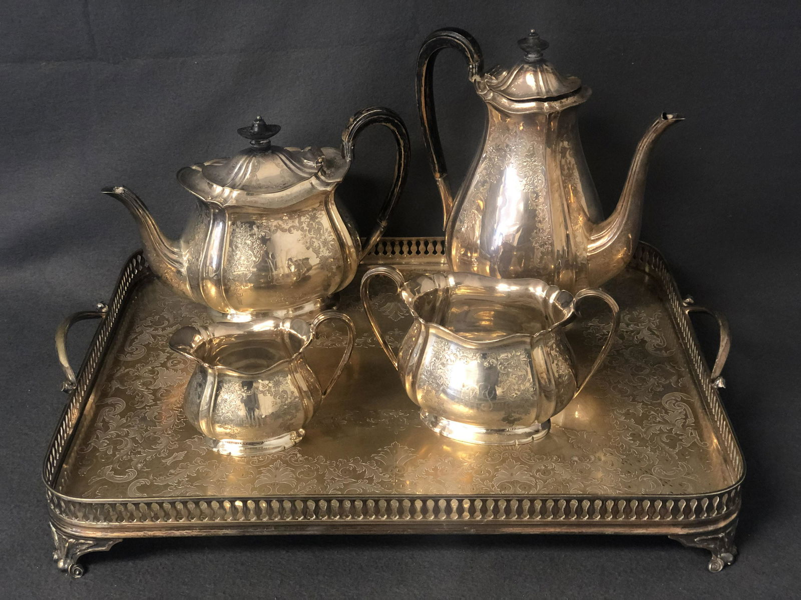 5pc Atkins Bros SP Sheffield Tea/Coffee Set (1 of 3)