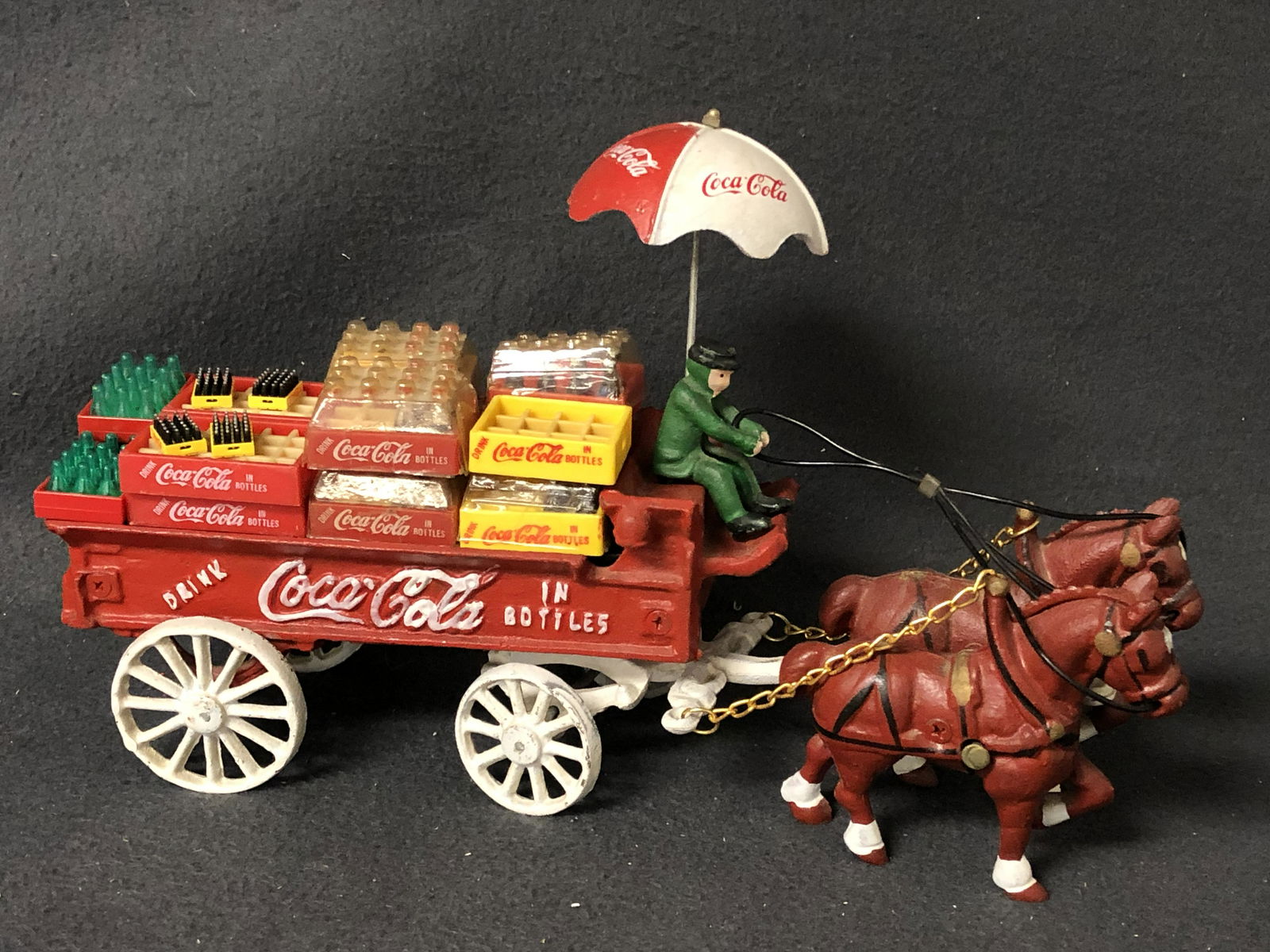 Cast Iron Coca-Cola Horse w/ Carriage (1 of 5)