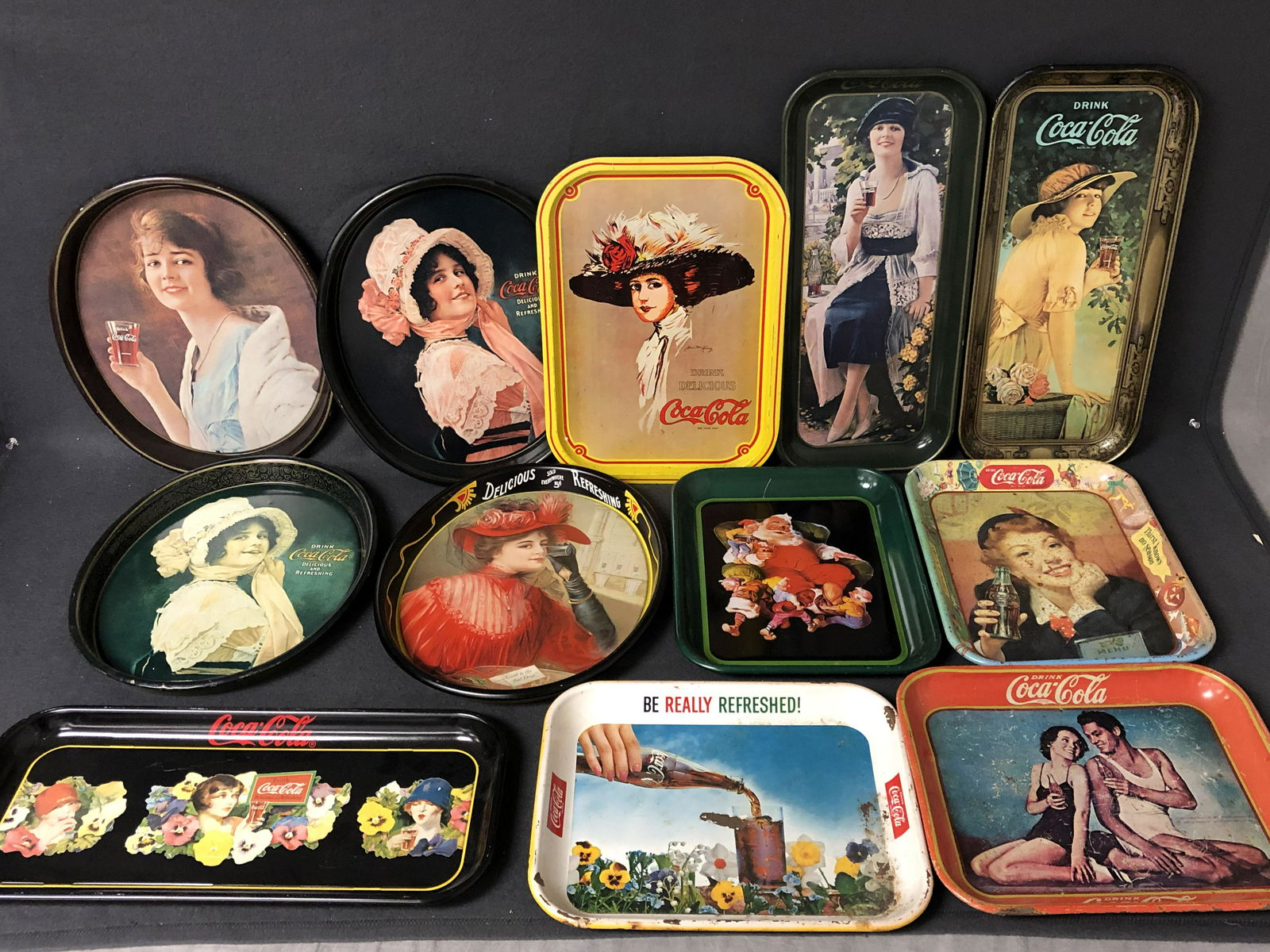 (12)Vtg Coca-Cola Tins 80s & Earlier - Various Sizes (1 of 9)