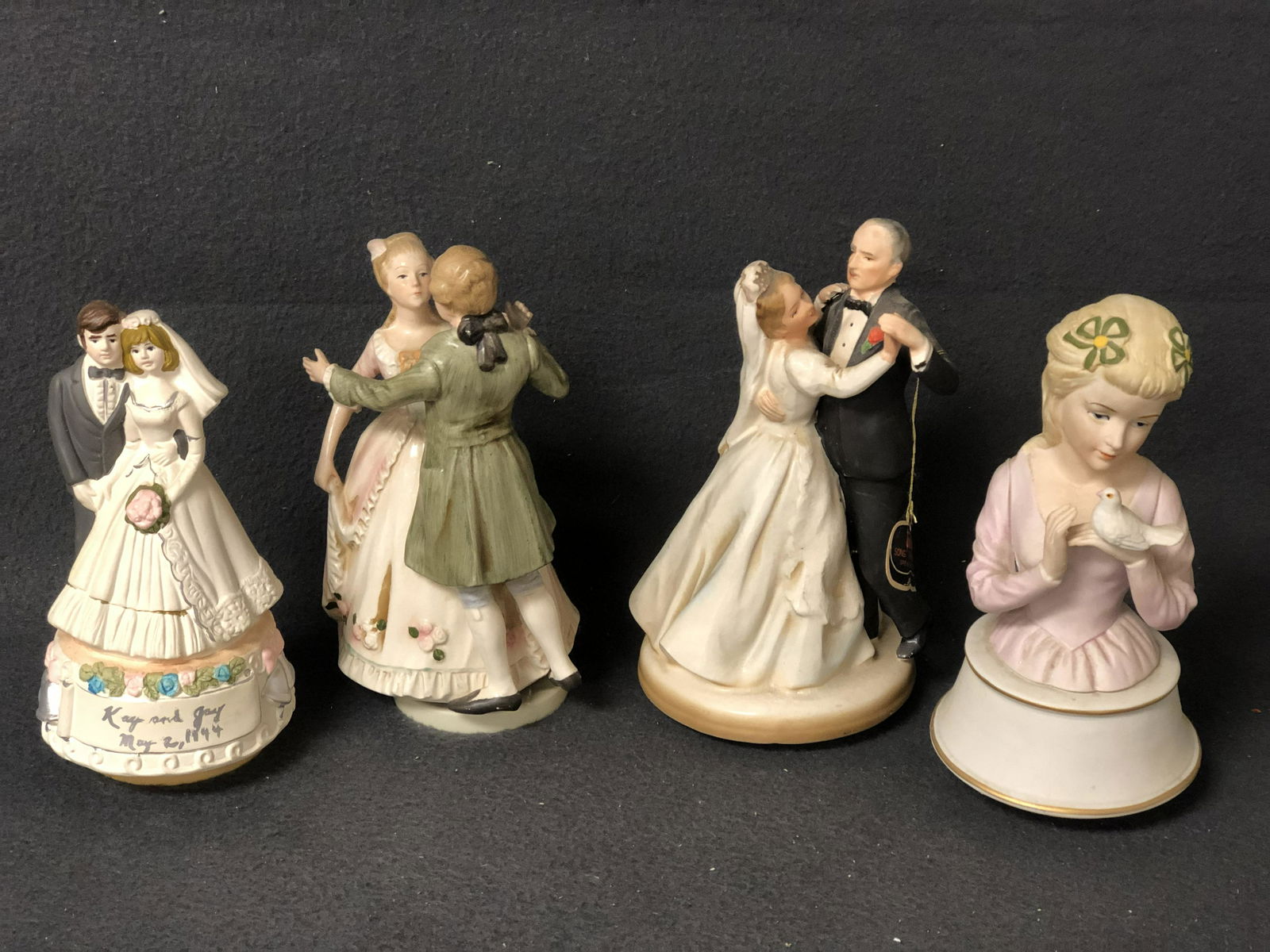 (4)1940s-50s Music Box Figures - Godfather Dancing (1 of 5)