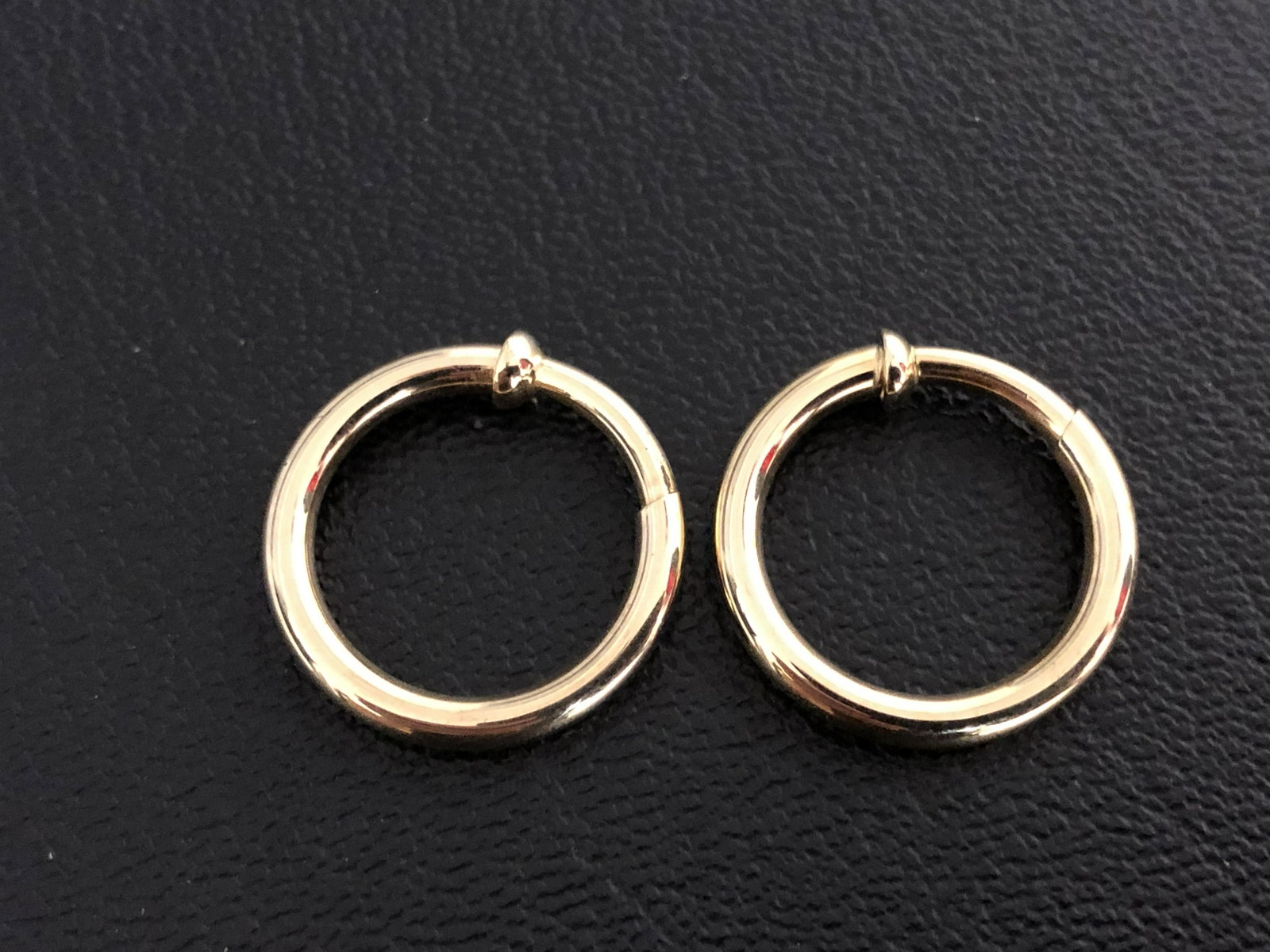 14K Gold Hoop Earrings, 2.43g Total - Pierced Style: 14K Gold Hoop Earrings, 2.43g Total - Pierced Style