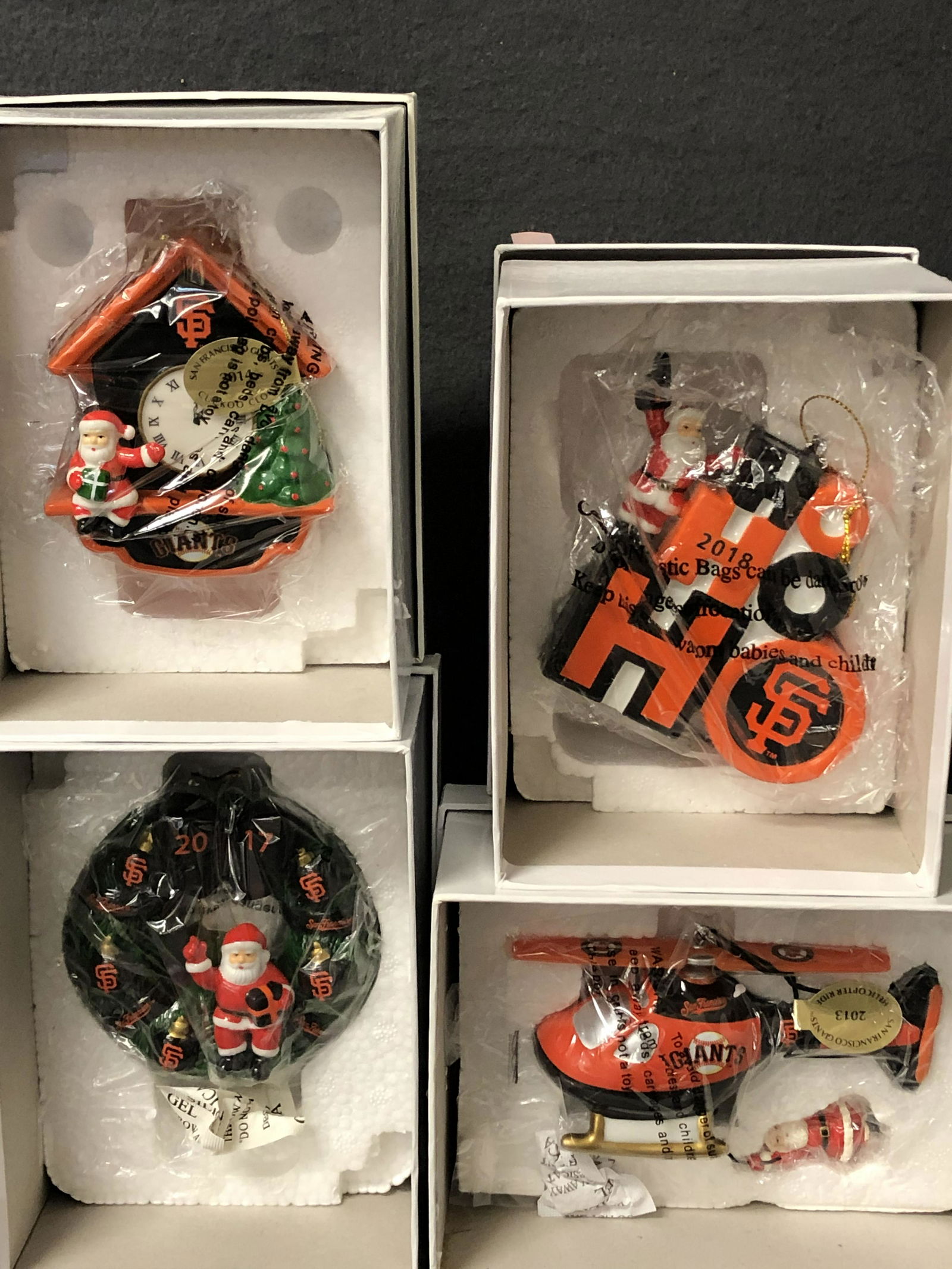 (4)S.F.Giants Ornaments by Danbury Mint - Clock, (1 of 6)