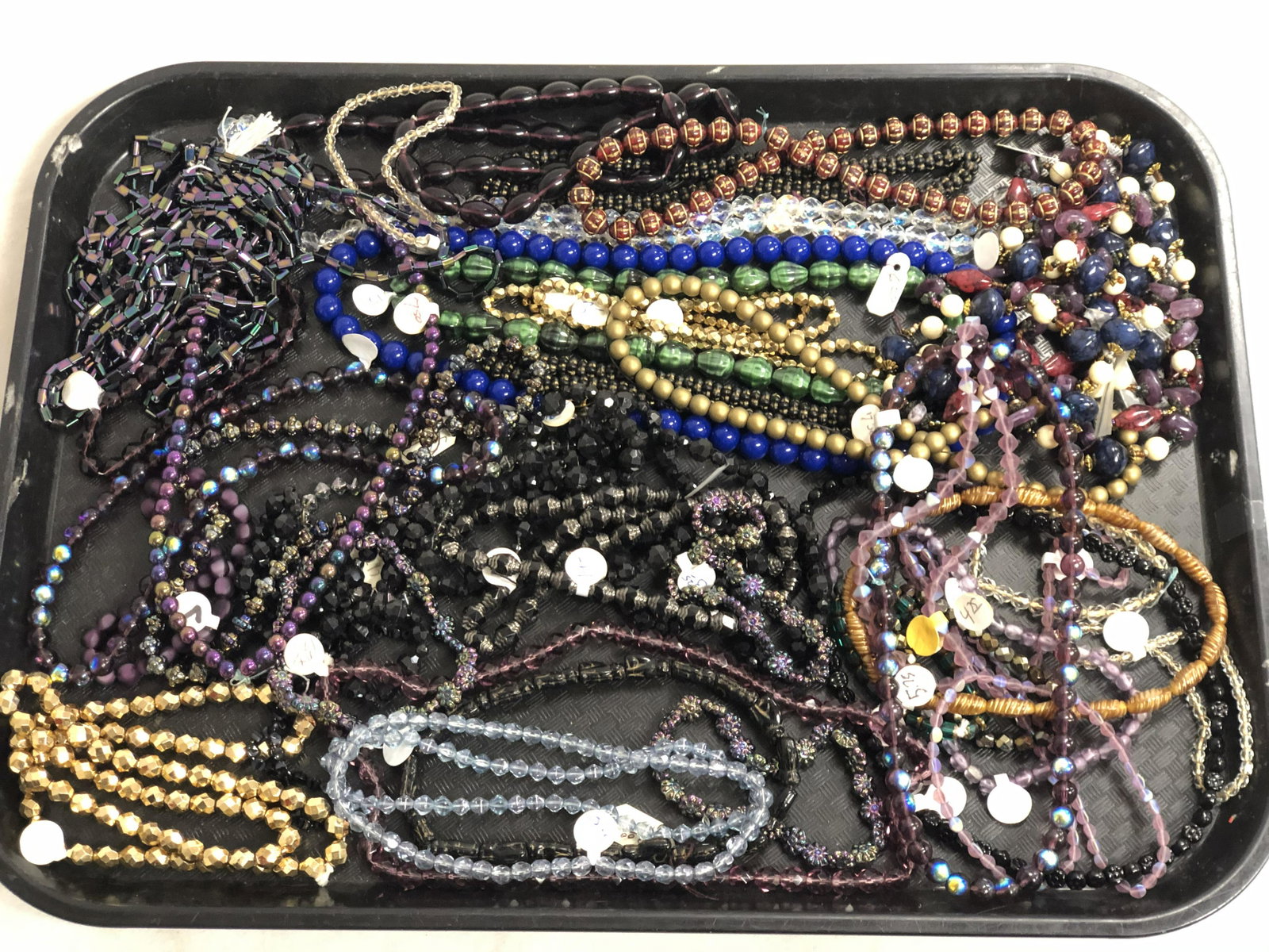 Lot of (40)Asst Necklaces,Bracelets - Beads,: Lot of (40)Asst Necklaces,Bracelets - Beads, Glass,Stone - Various Styles / Sizes