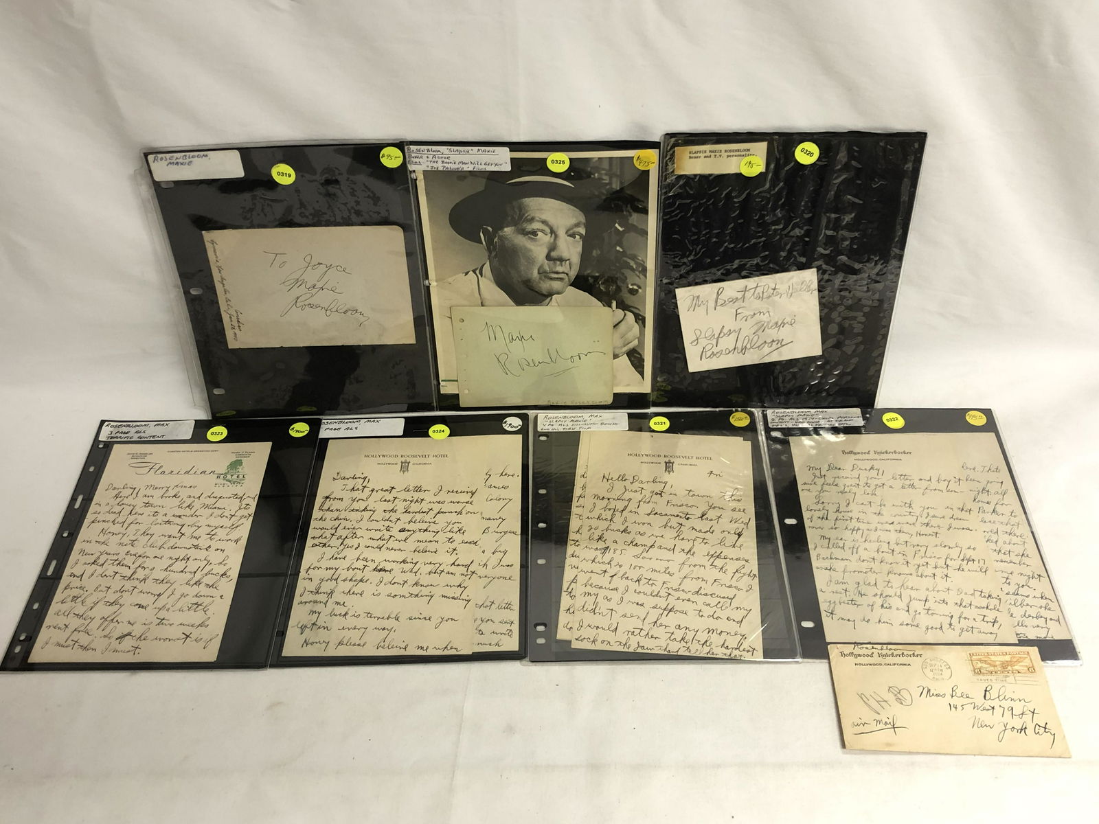 Boxer / Actor Slapsie Maxie Rosenbloom Items - Signed (1 of 11)