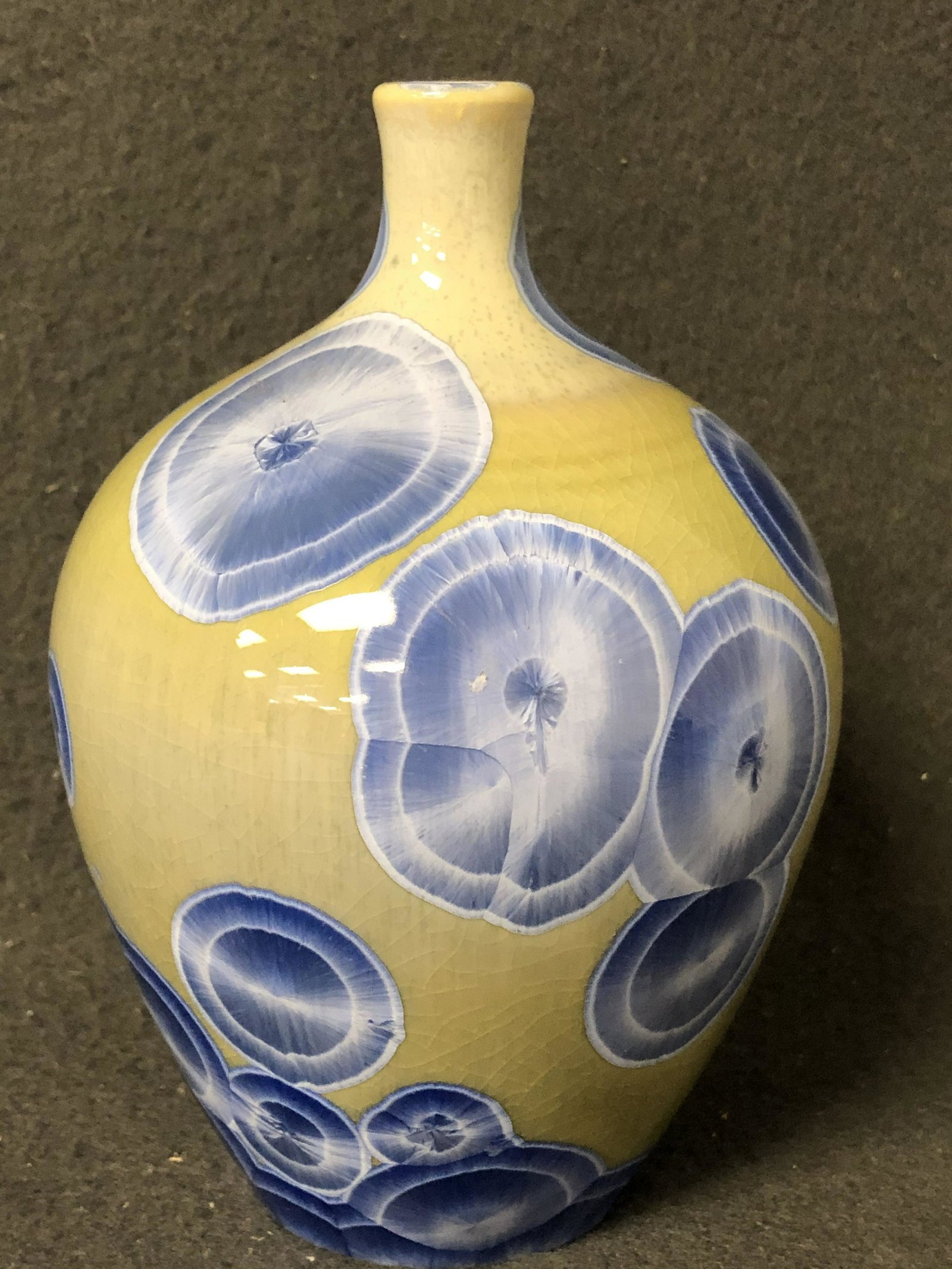 Signed John Mankameyer Cystalline Vase, 6.5'' Tall (1 of 4)