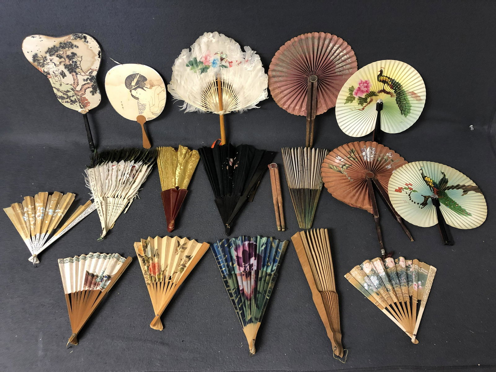 (28)Asst Antique / Vintage Hand Fans - Some (1 of 12)