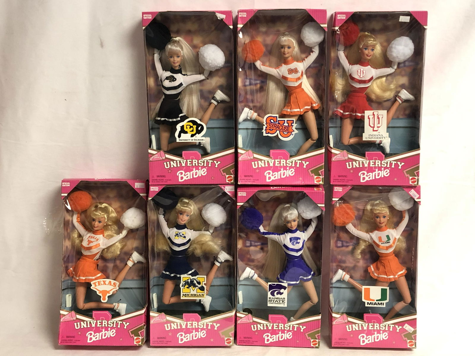 (7)University Barbies in Original Boxes - Indiana, (1 of 4)