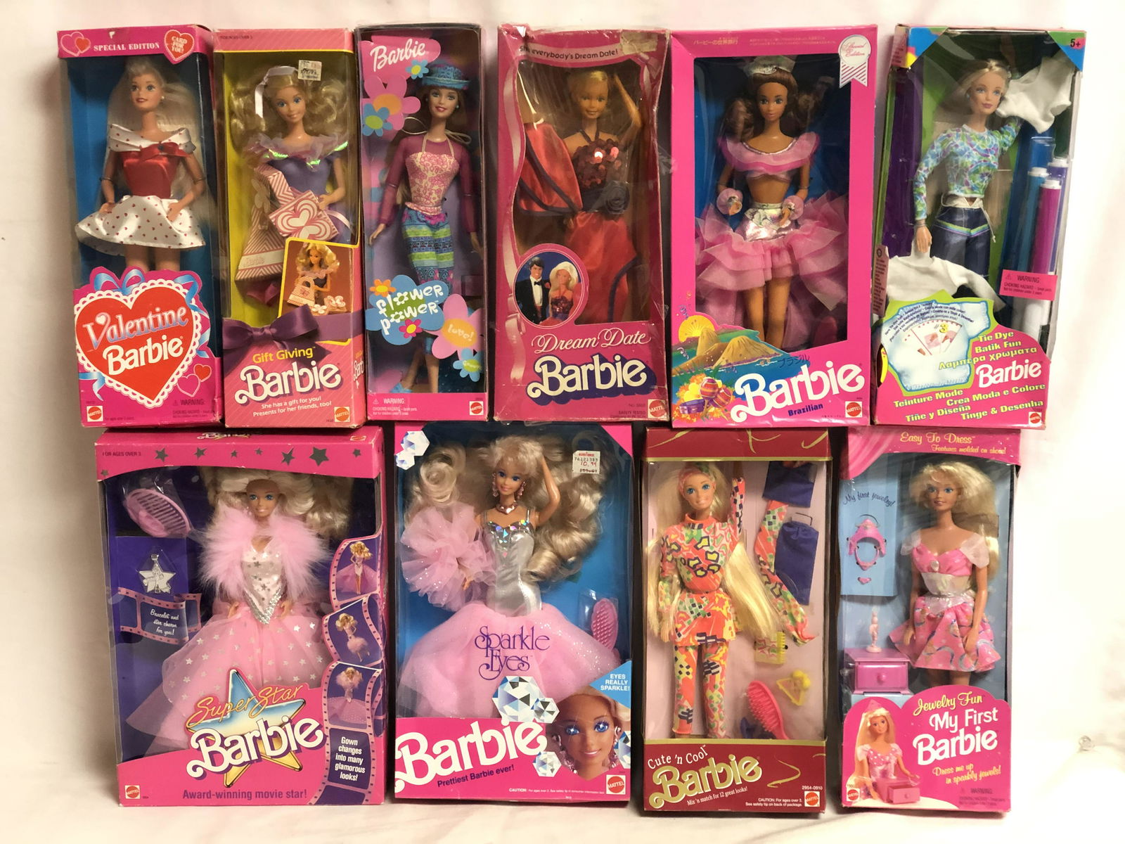 (10)1990s-2000s Barbies in Original Boxes - Sparkle (1 of 5)