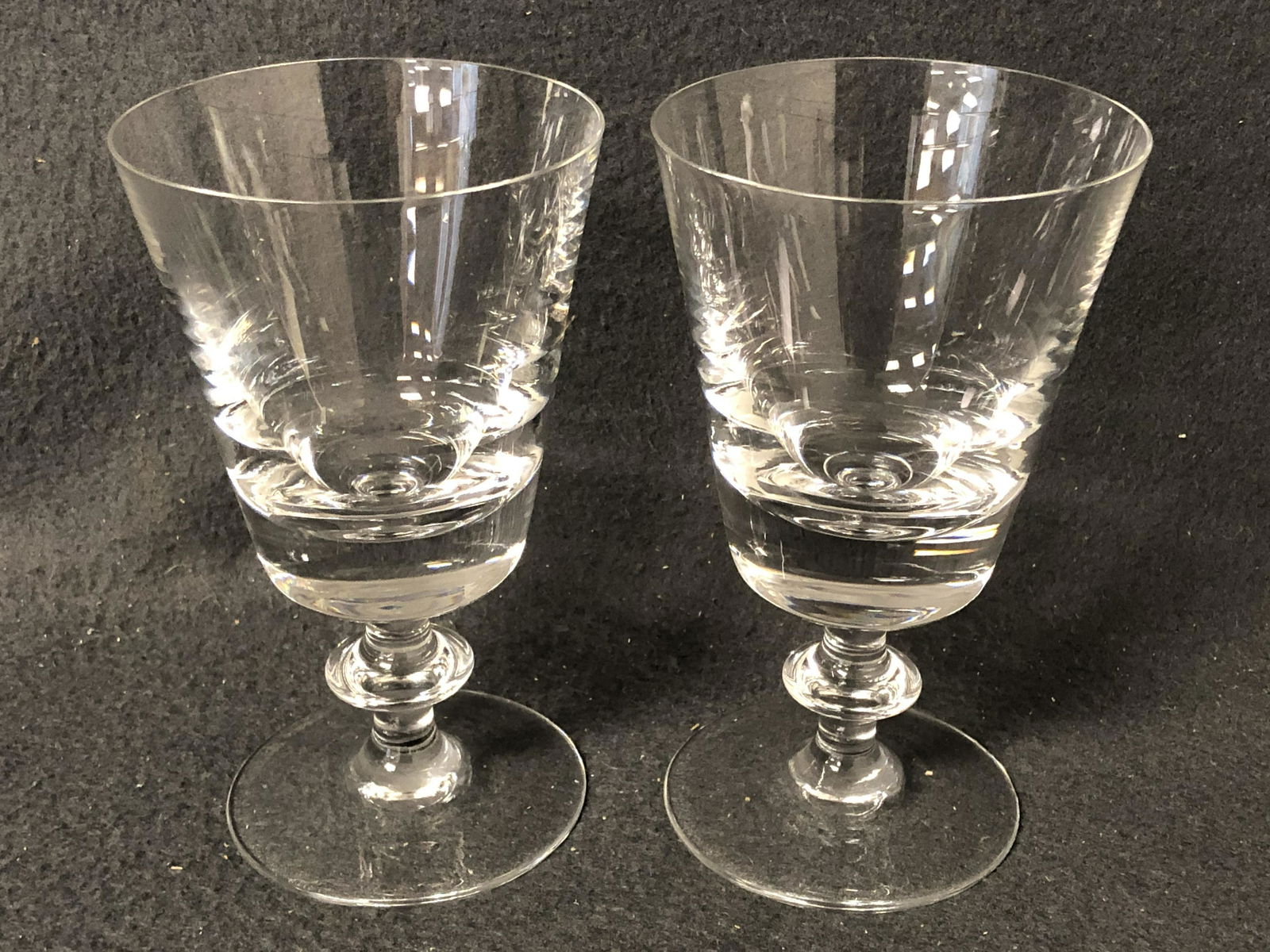 (2)Signed Val St.Lambert Stemware, 3.75''x6.5'' (1 of 2)