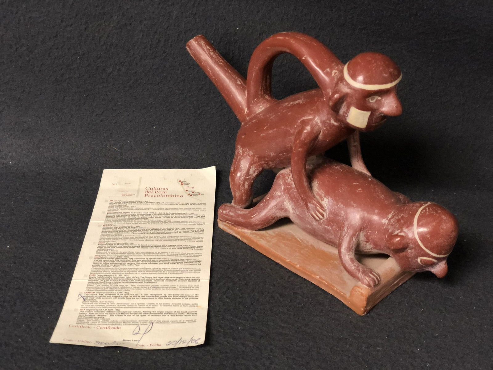 Peruvian Erotica Vessel w/ Certificate - Handmade (1 of 8)