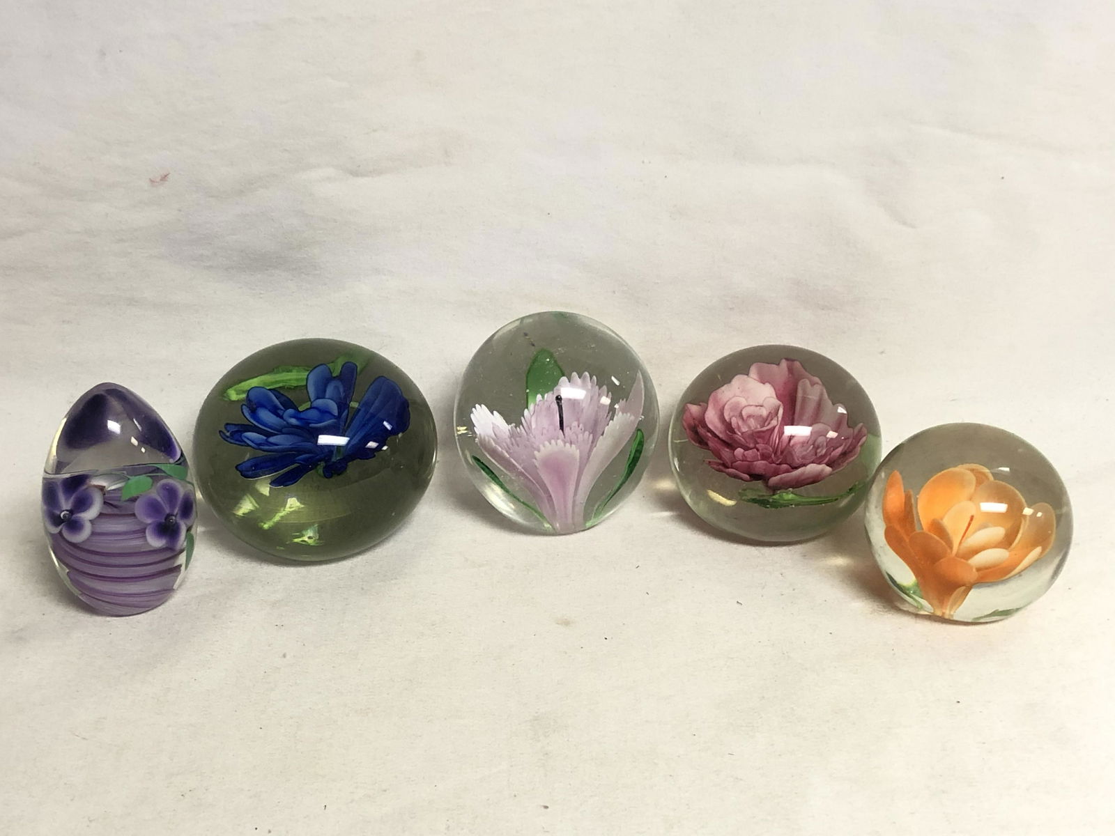 (5)Vtg Art Glass Paperweights, Various Sizes - (1) is (1 of 5)