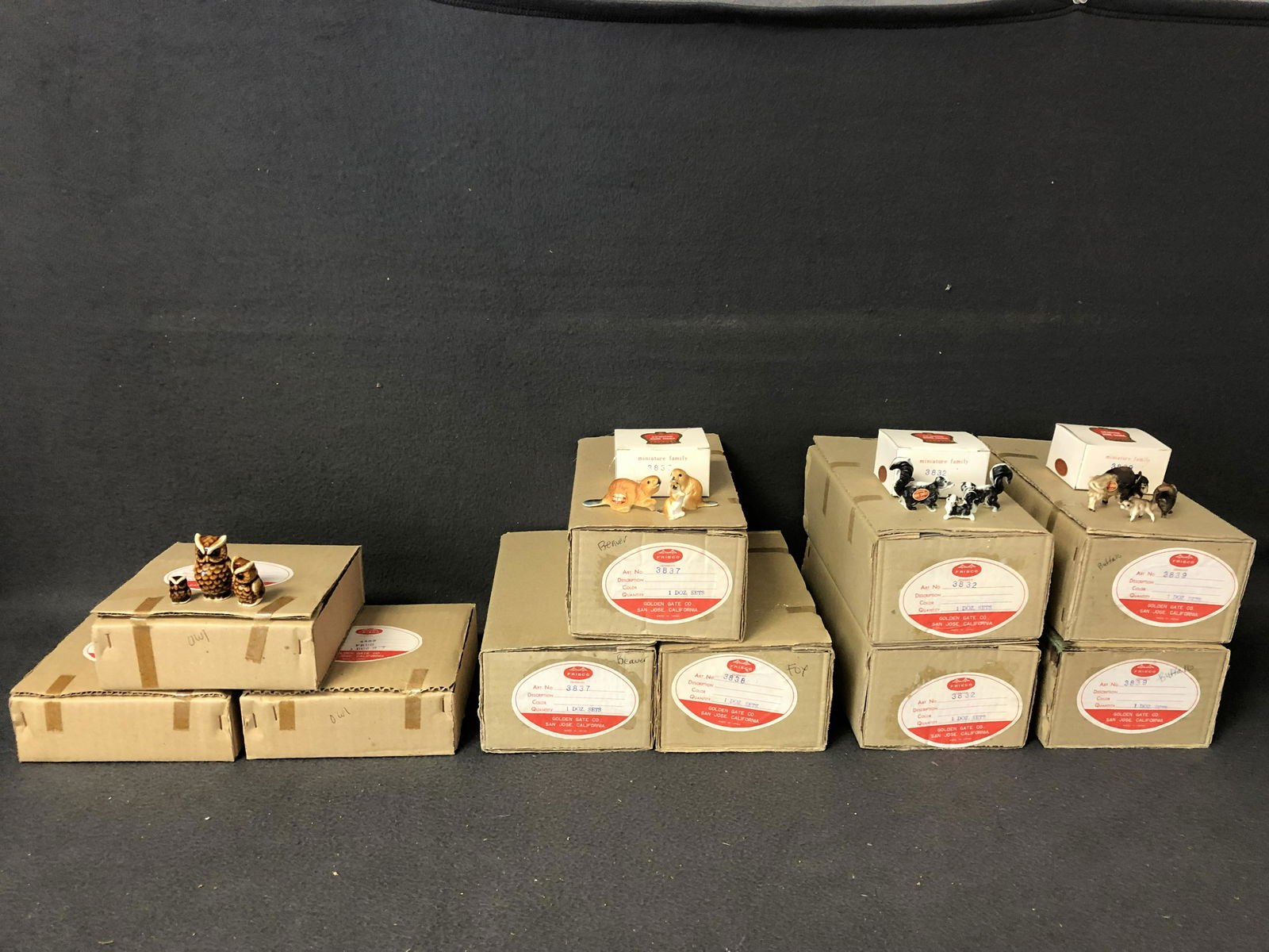 (10)Cases Golden Gate Co. Frisco Miniatures - New Old Stock - (12)Boxes/ Case (3)Miniature Figures / (1 of 6)