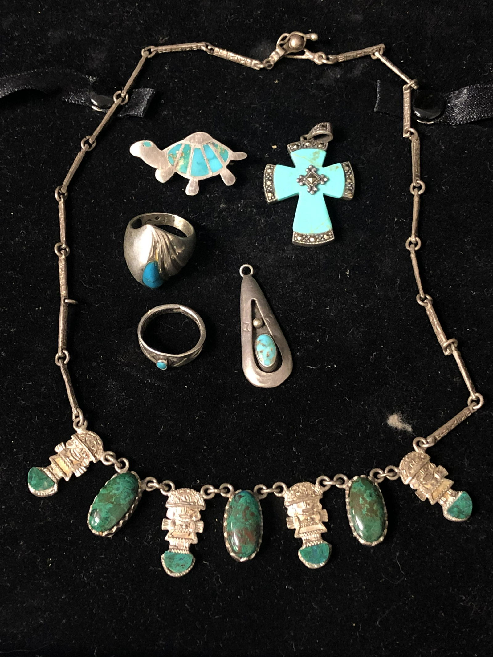 Sterling, Turquoise, Hardstone Jewelry - Necklace, Pendants, Rings, More (1 of 5)