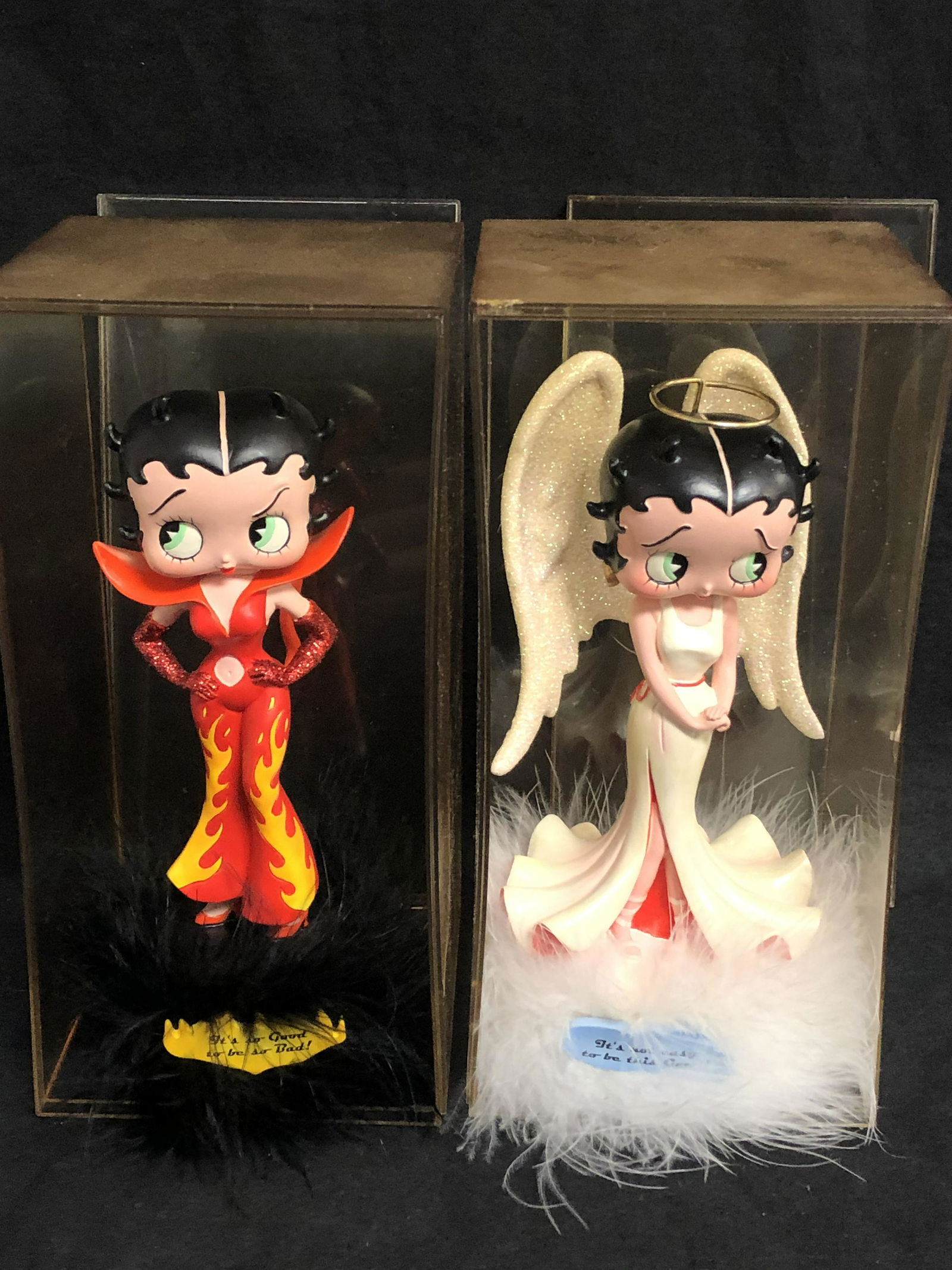 Pr Betty Boop Angel & Devil Figure - (2)Betty Bobble Heads Figures ''Its So Good To Be So Bad'' & (1 of 4)