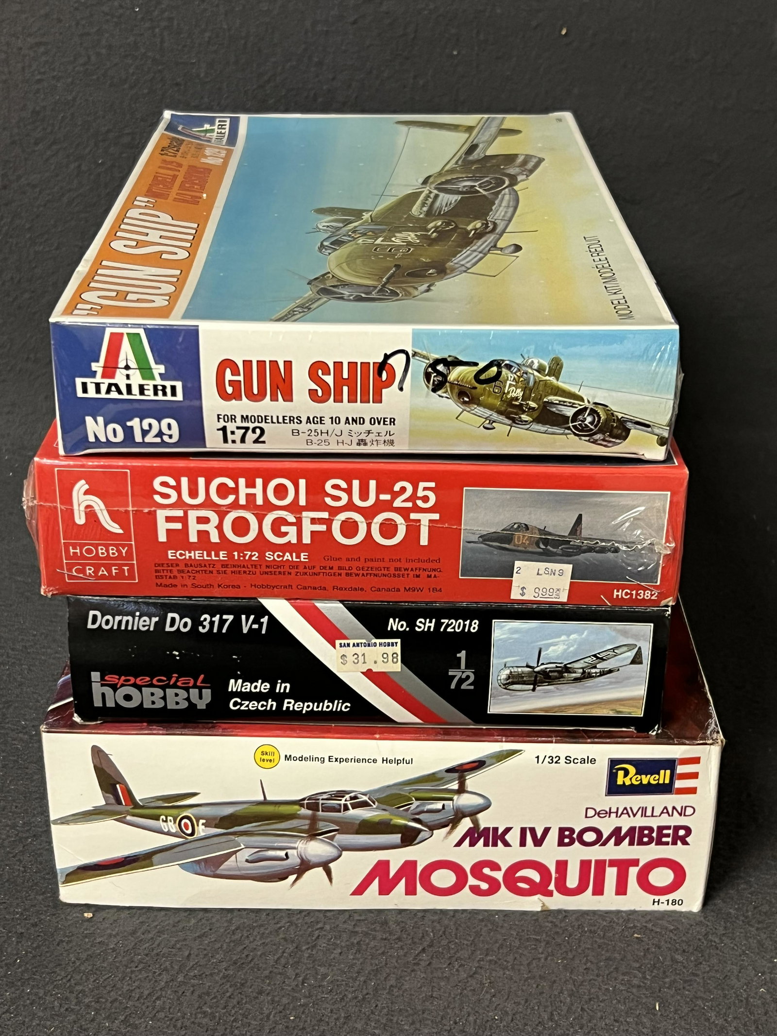 New Old Stock Sealed Model Airplane Kits - Domier Do 317 V-1, Revell Mosquito Bomber, Italeri (1 of 2)