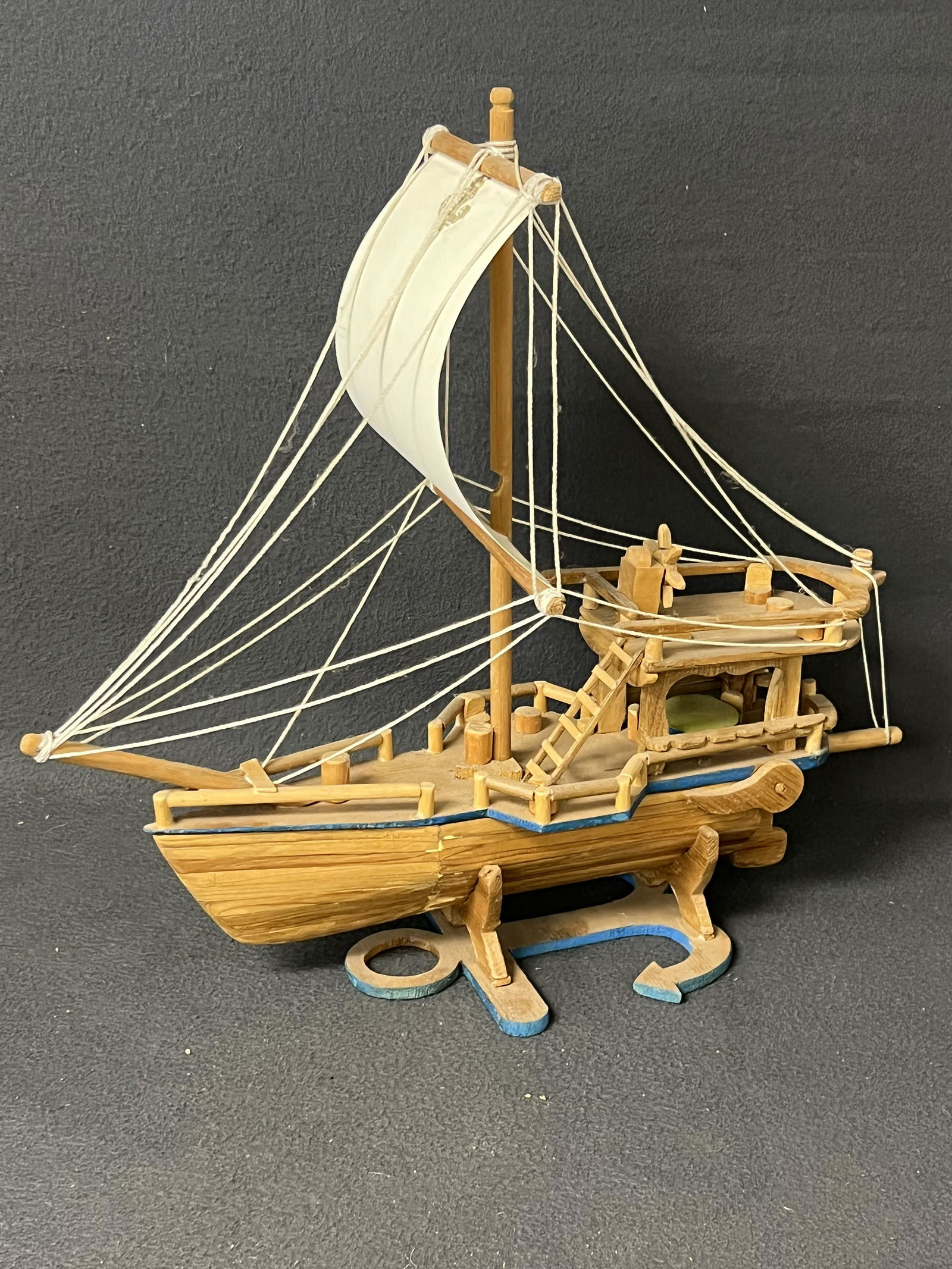 Wooden Ship Model w/ Lift Top (1 of 5)