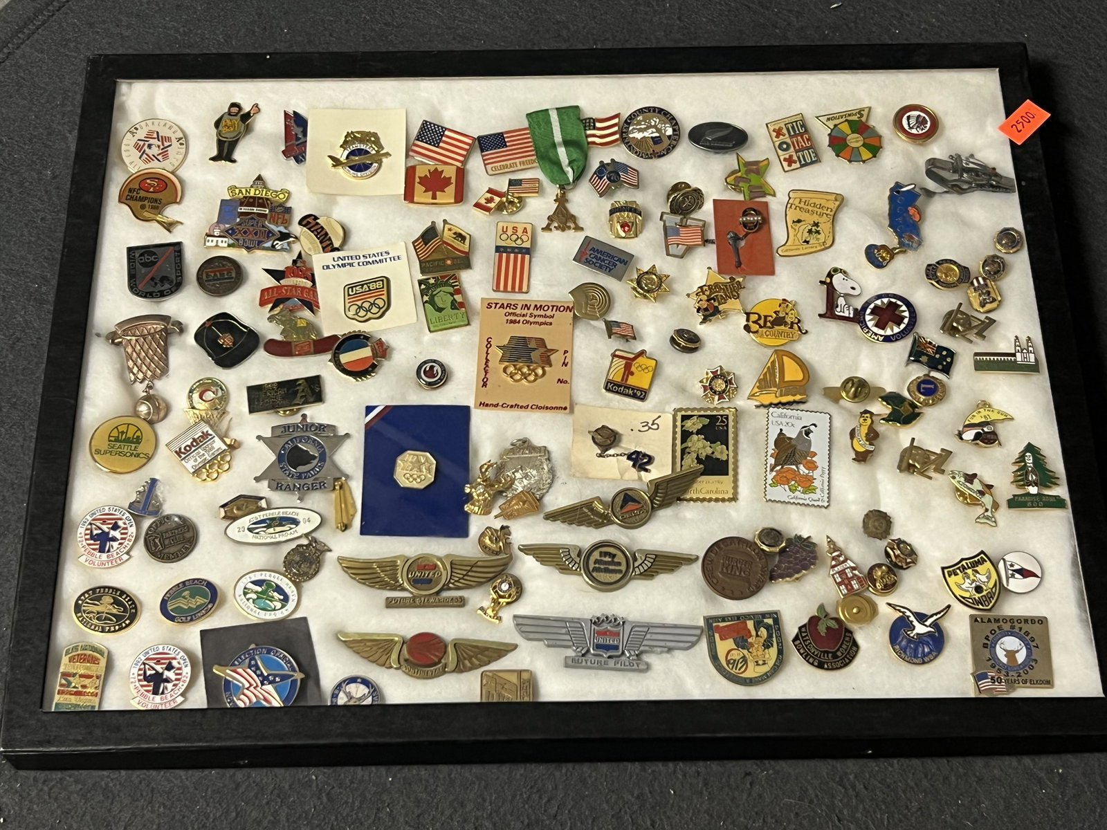75+Asst Vintage Pins- Pebble Beach,Veterans,More - AT&T Pebble Beach, United Airlines, (1 of 12)