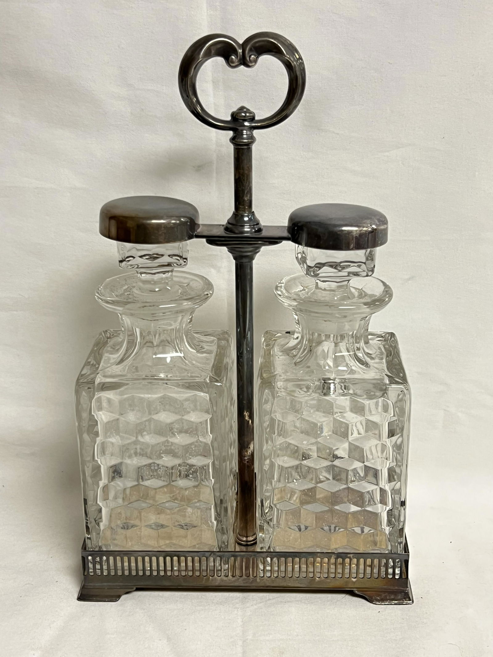 Silverplate American Fostoria Decanters - Decanter 3.75'' x 3.75'' x 9'' (1 of 3)