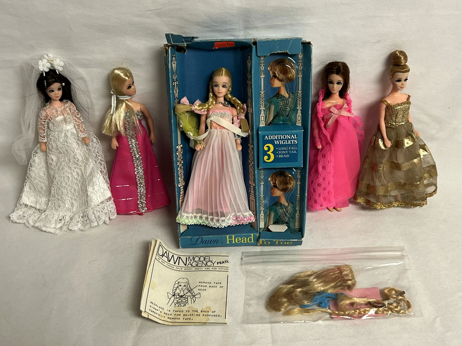 (5)1970s Topper Dawn Dolls w/ Wiglets - Dawn & Friends (1 of 7)