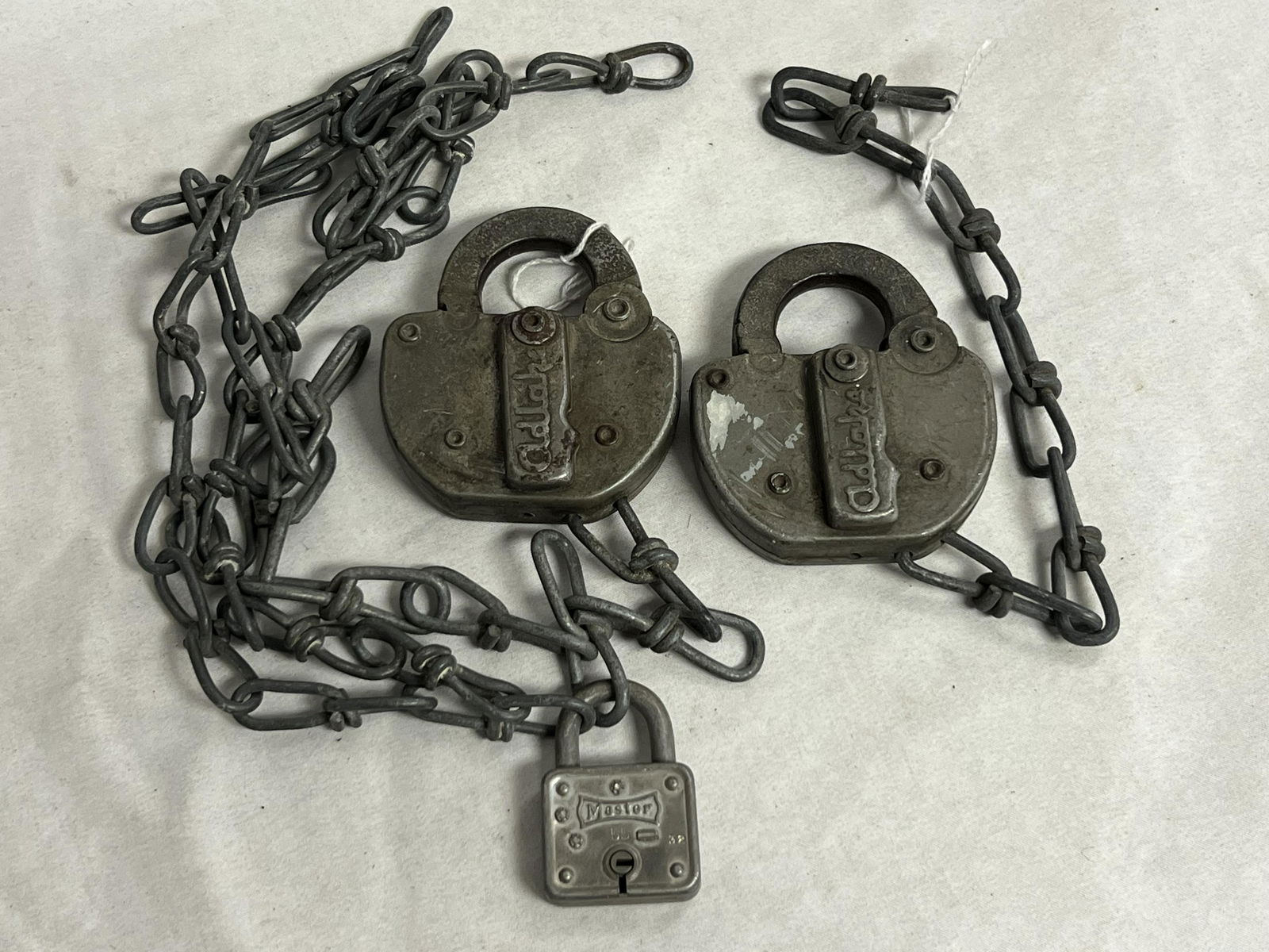 (2)Adlake Railroad Locks, (1)Frigo Lock - St.Louis - San Francisco Railway Lock Pat#2040 480 + #2040 (1 of 7)