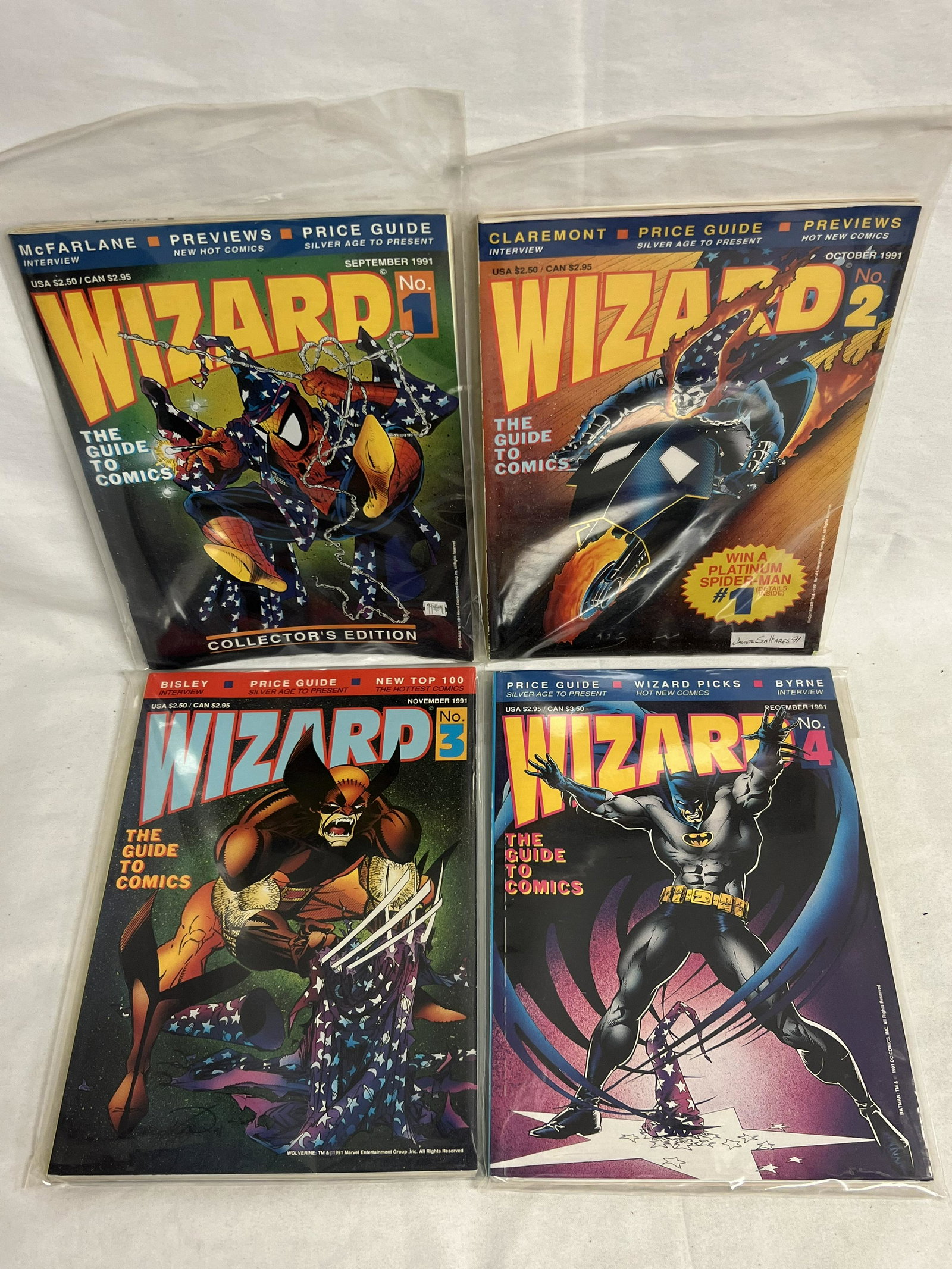 Wizard: The Guide To Comics 1991 #1-4: Wizard: The Guide To Comics 1991 #1-4