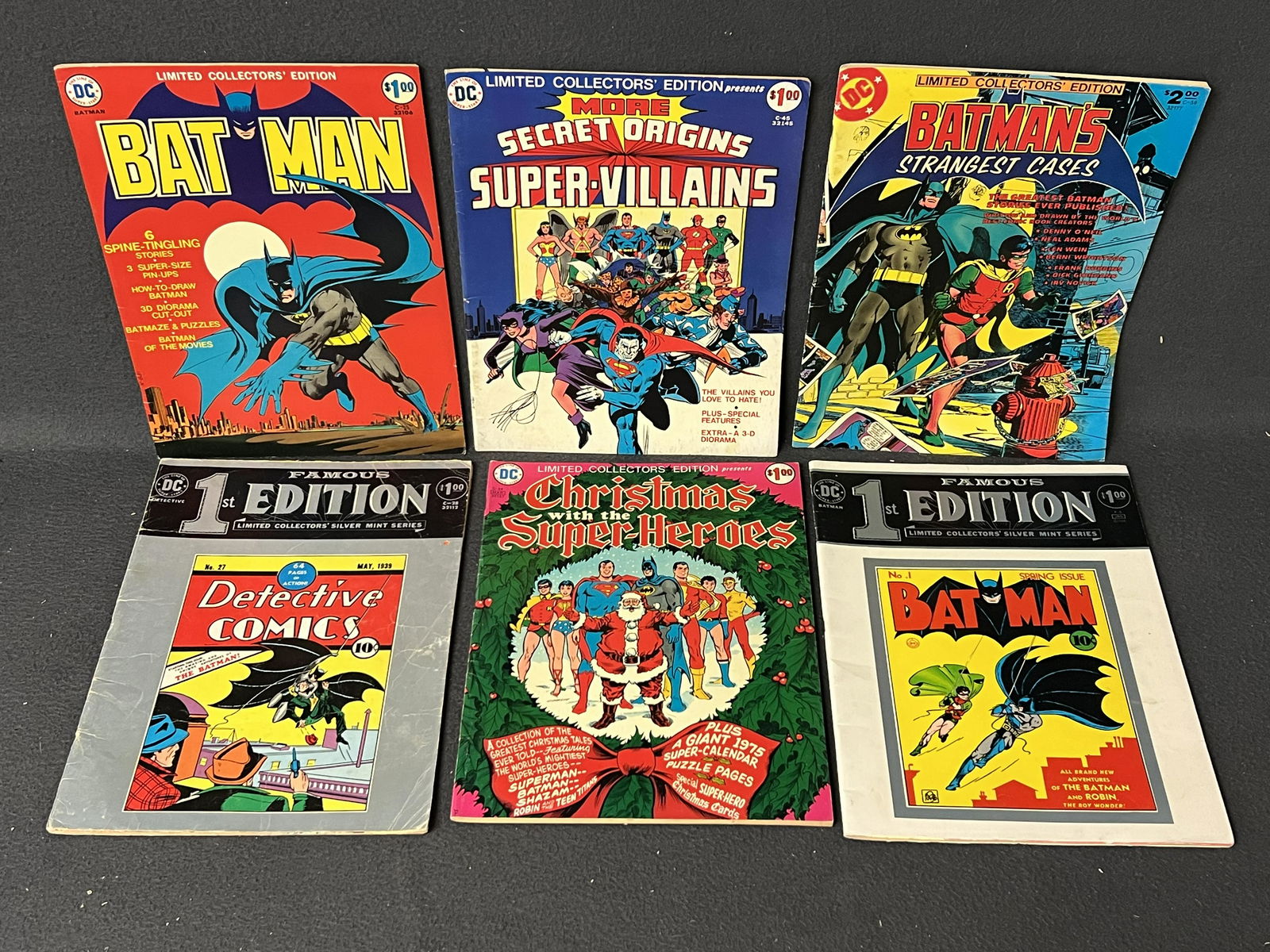 6-1970s Batman Oversized Comic Books - 1970s Famous 1st Edition Limited Collectors Silver Mint (1 of 20)