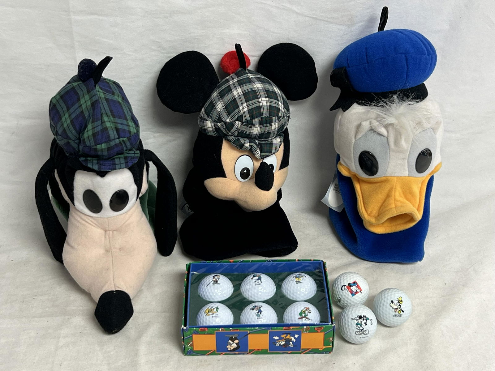 Disney GolfClub Head Covers, Golf Balls - Sealed Golf Balls + 3 Loose, Covers w/ Tags (1 of 2)