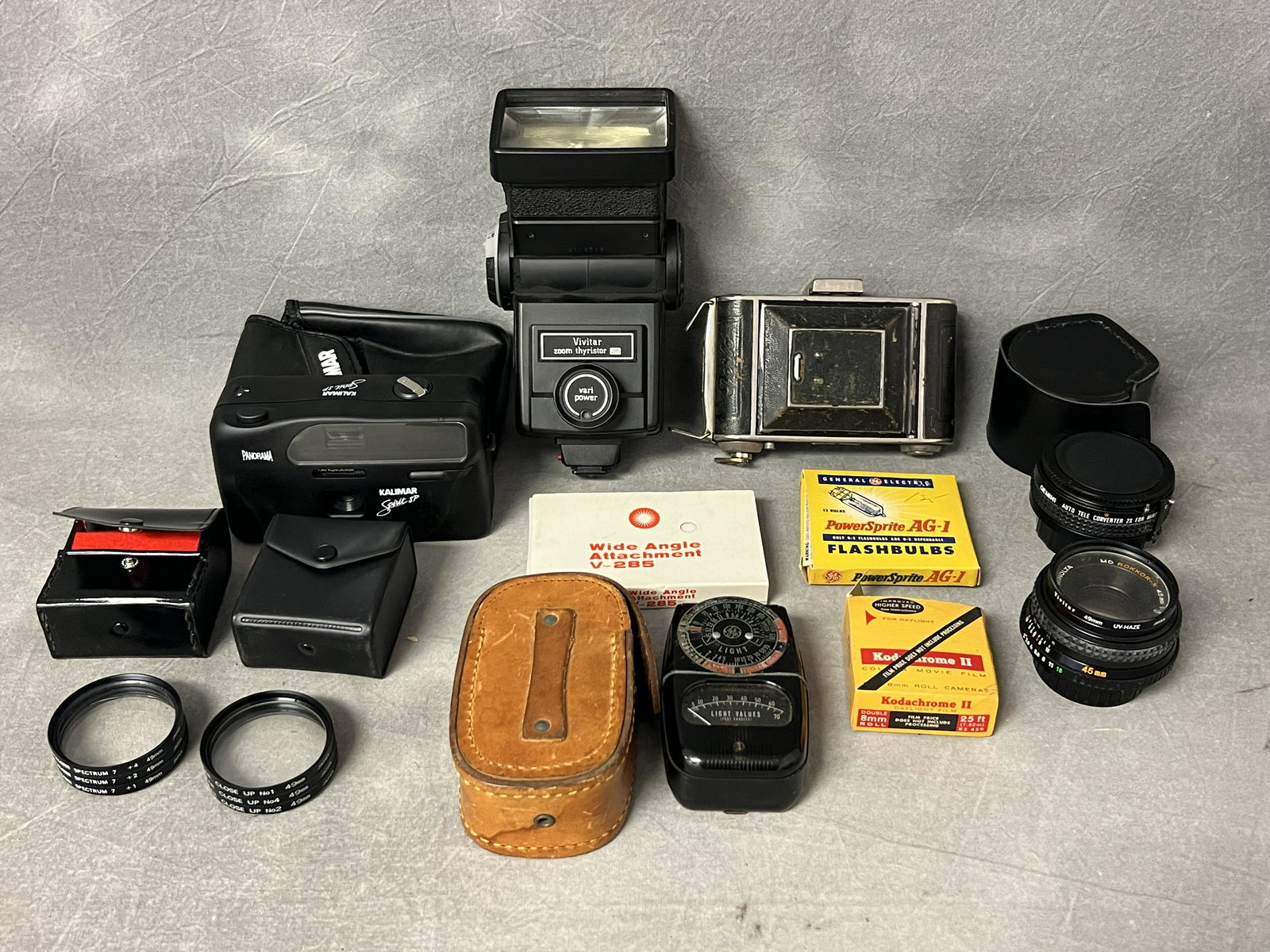 Vtg Camera, Asst Lens Minolta 45mm, More - Welta Camera, Minolta MD Rokkor X45mm, 1:2 151958, (1 of 10)