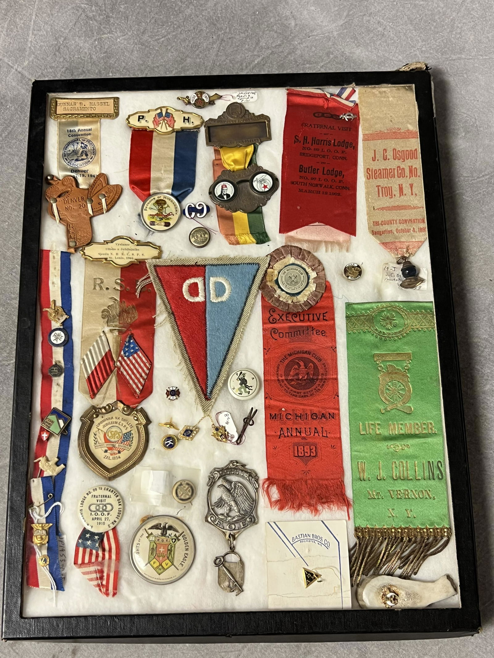 Atq/ Vtg Asst Fraternal Ribbons,Medals,Pins - 1854 Jubileum Knights of Golden Eagle U.S.A. Seeded (1 of 9)