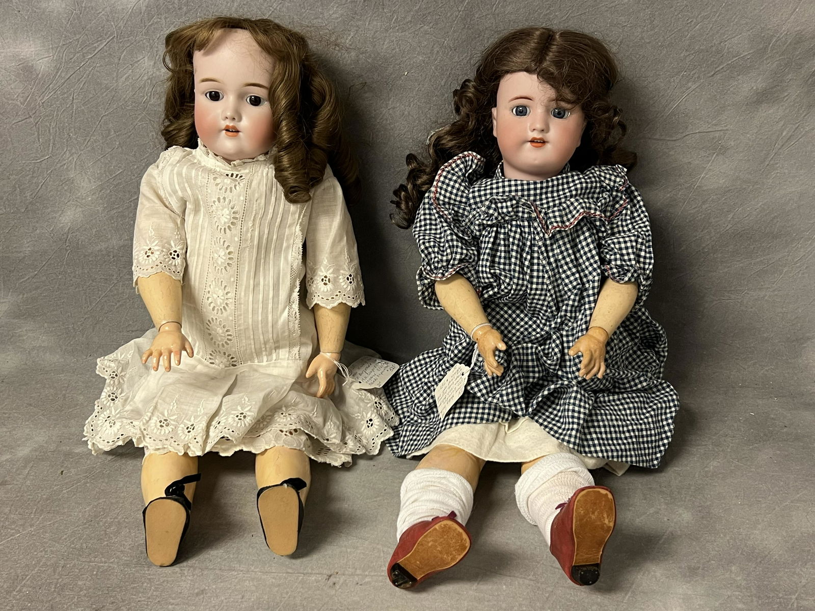 2 Antique Simon Halbig Dolls 550 + C.M Bergmann - Both w/ Composition Jointed Bodies 24'' (1 of 9)