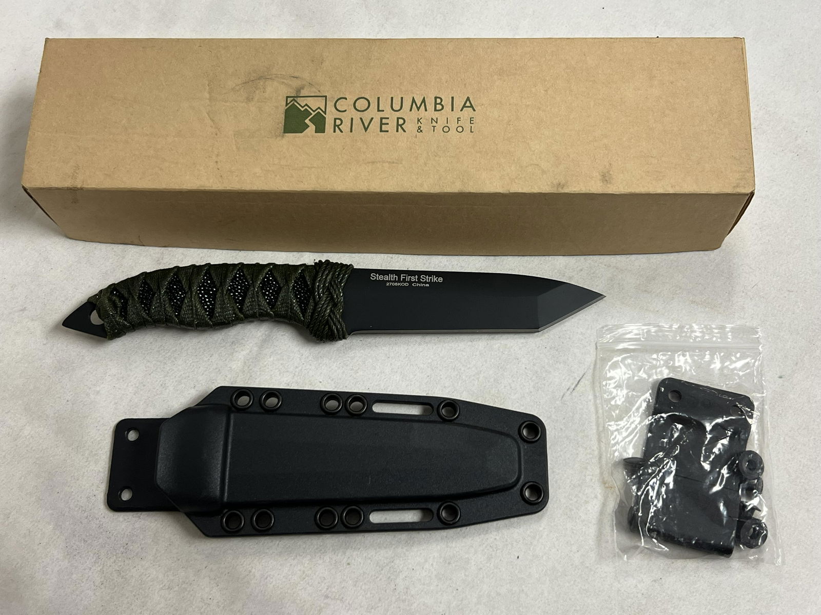 CRKT Stealth First Strike Knife 2705KDD - Tanto Style Like New w/ Sheath, Original Box (1 of 4)