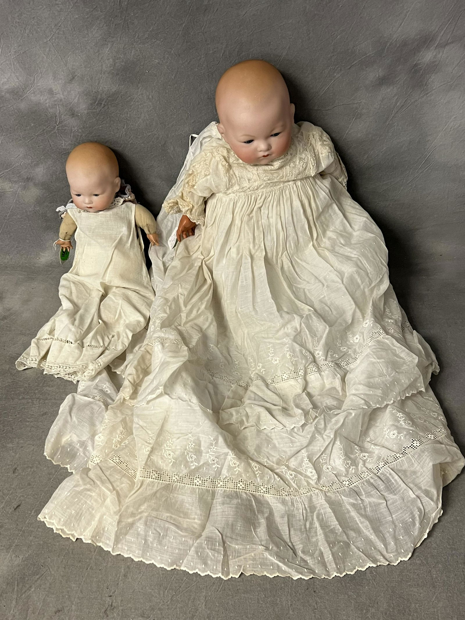 (2)Atq Bisque Head Dolls Armand Marseille - 1920s Dream Baby + Baby Lo (1 of 6)