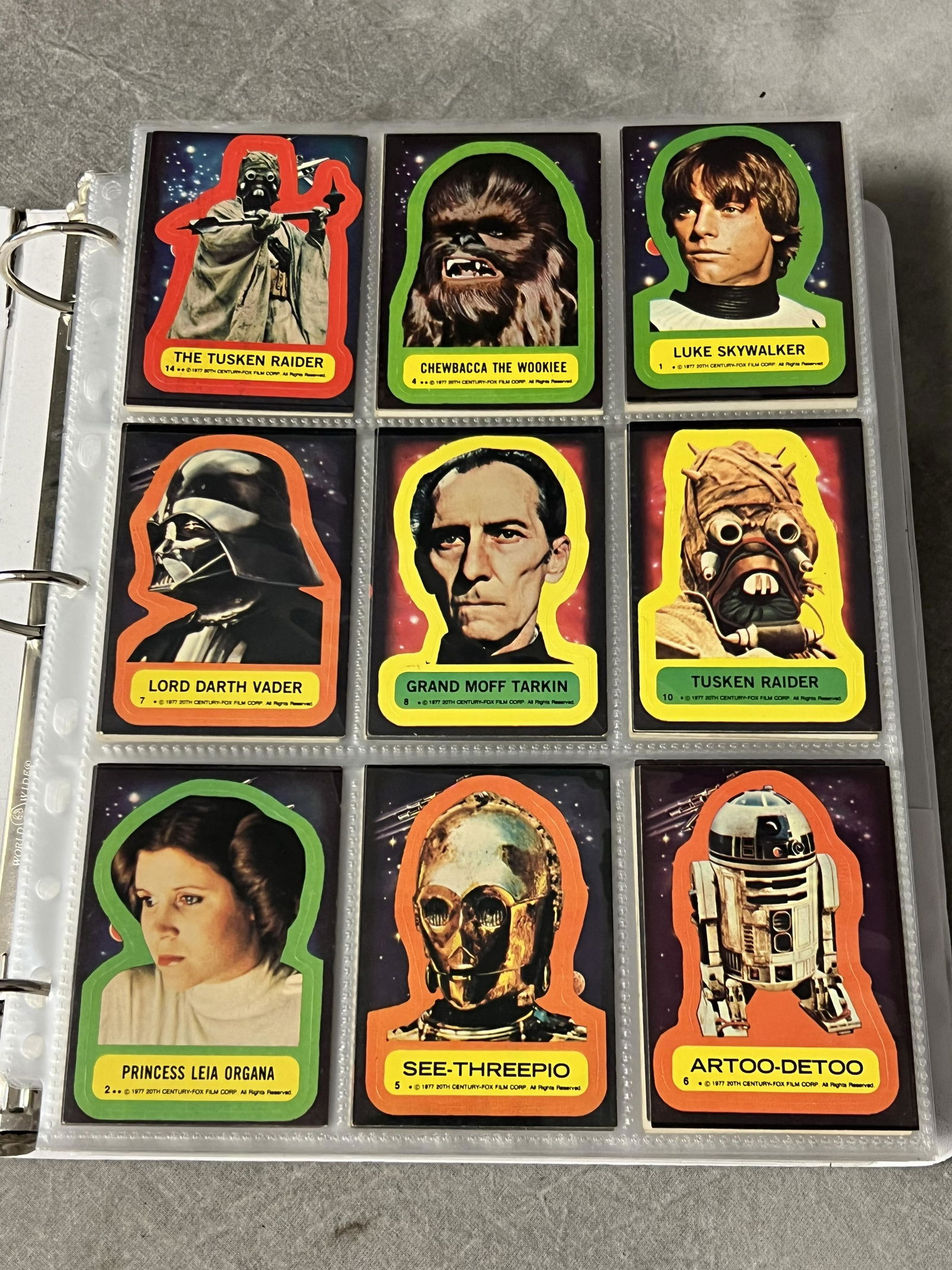 1977 StarWars Series 1-5 Trading Cards - 2-5 Series Complete w/ Sticker Cards + Duplicates , Series (1 of 18)