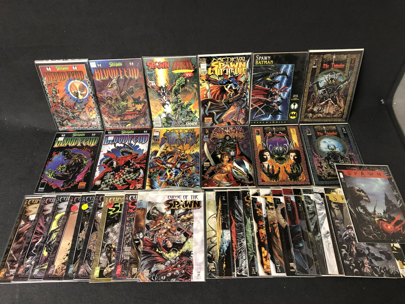 (35)Asst Spawn ComicBooks, Some Sets - #1-23 Curse of Spawn, Blood Feud Set, The Impaler Set, Spawn (1 of 8)