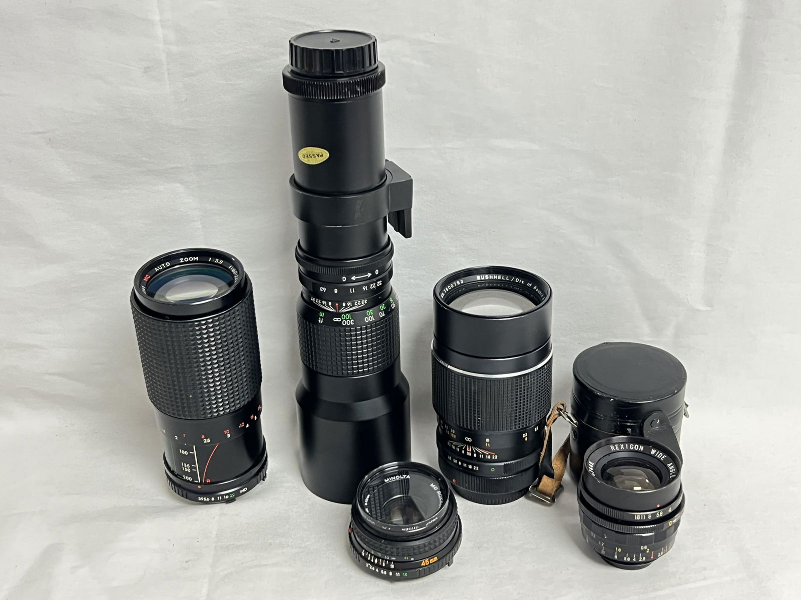 Asst Camera Lenses- Bushnell Bausch & Lomb,More - B+L F200mm, Minolta MD Rokkar 45mm Promaster 1:6.3 (1 of 10)