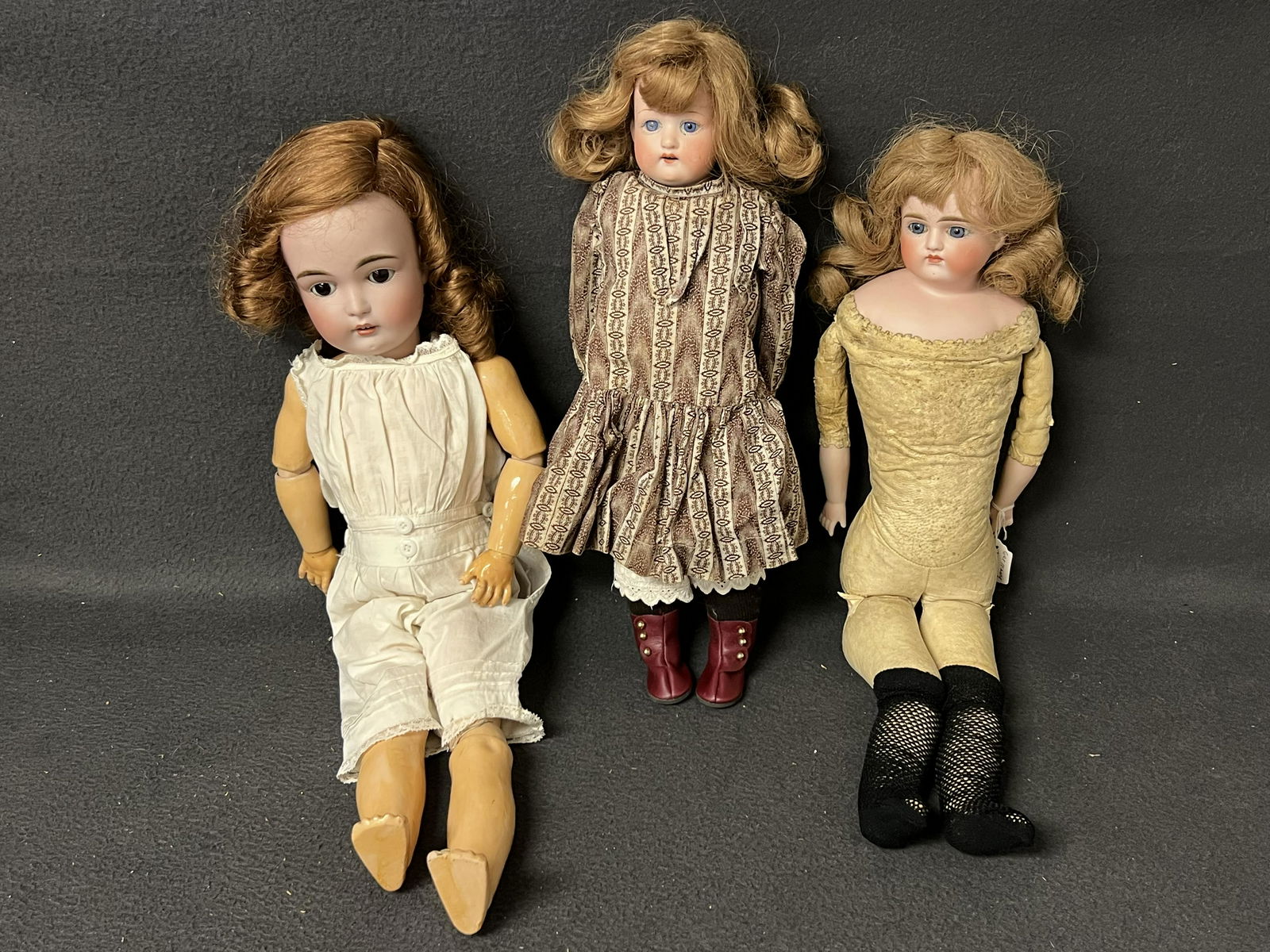 3 Antique German Dolls- Kestner 171 + More - Kestner 171 9 1/2, German Turned Head + Hueback 275 (1 of 10)