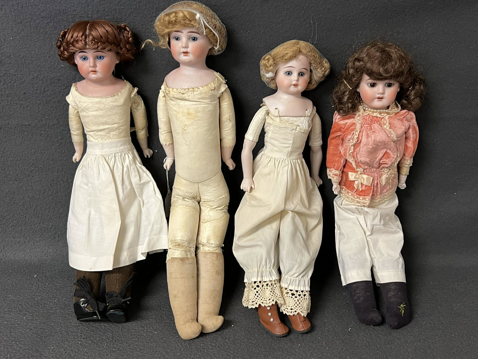 4 Antique Heubach Horseshoe Bisque Dolls (1 of 9)