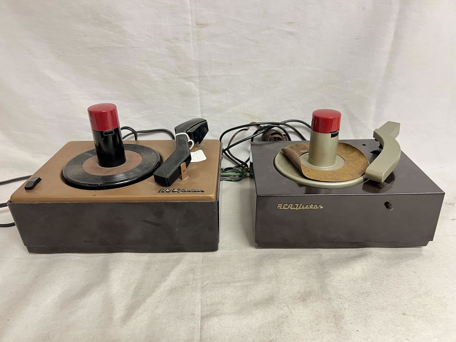 (2)Vtg RCA Victor 45 Record Players - Both Need Work (See Photos) (1 of 6)