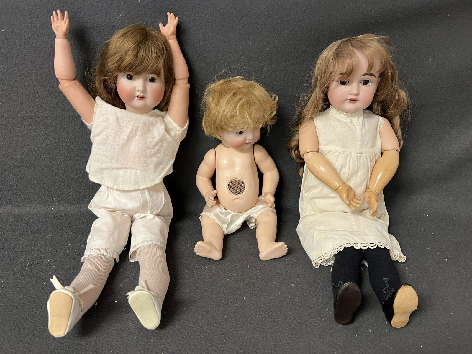 3 Atq German Bisque Dolls, 129 ,A.W.Special,1296J- (2)w/ Jointed Composite Bodies - 22'' Tall , (1) (1 of 10)