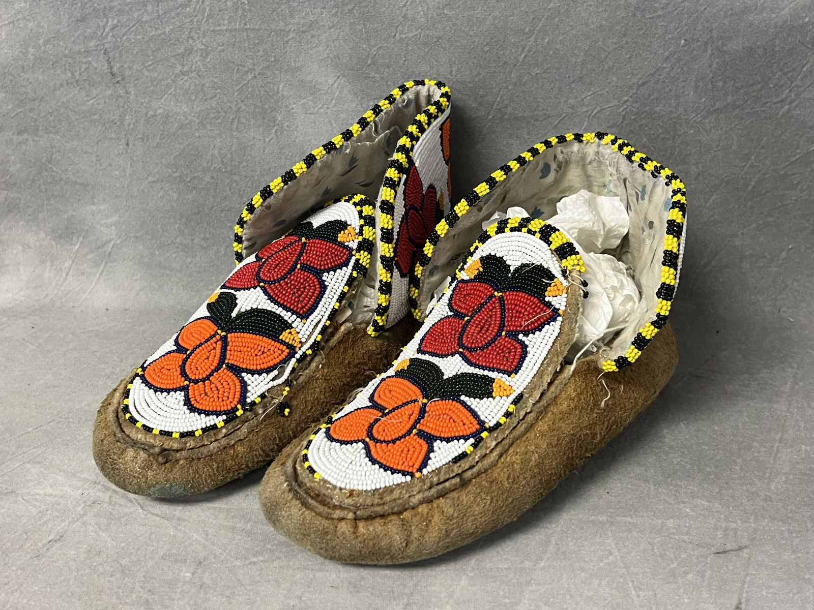 Beaded Native American Moccasins, 10'' Long (1 of 7)